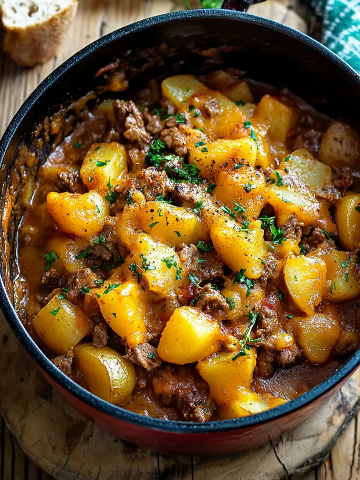Cheesy One Pot Beef and Potatoes for Effortless Family Dinners 3 Cheesy One Pot Beef and Potatoes