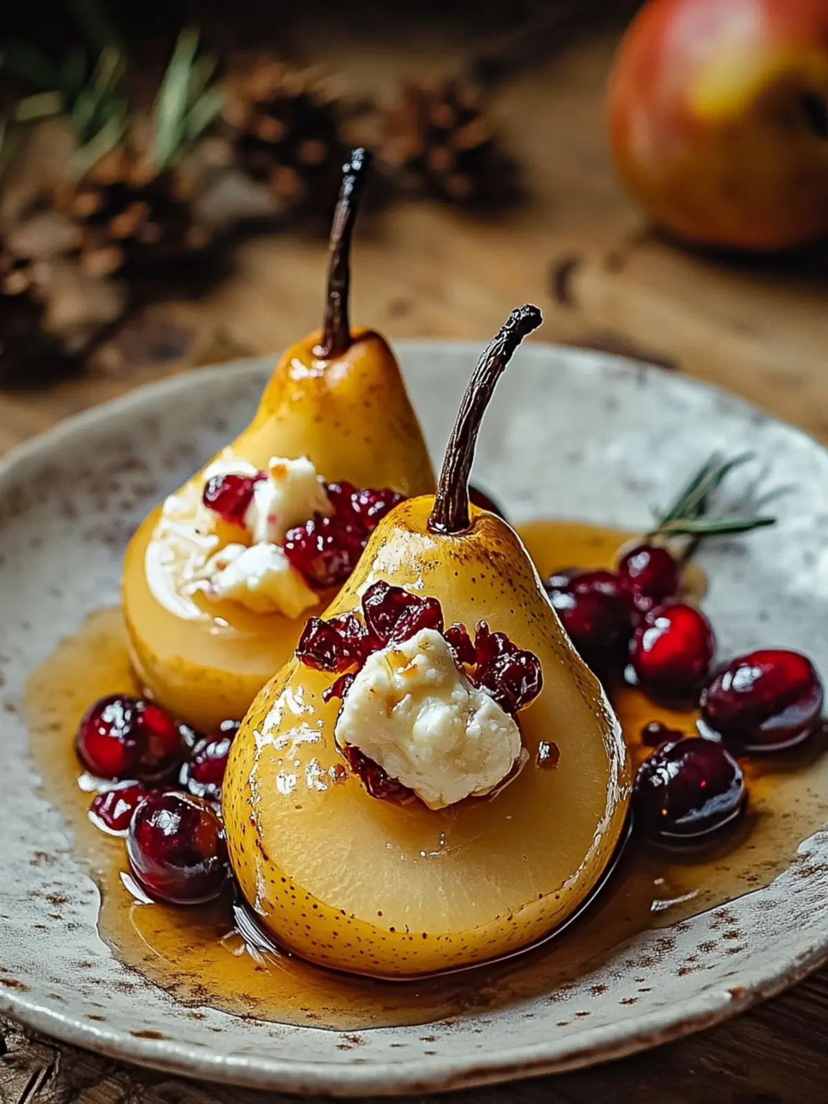 Baked Pears with Goat Cheese, Honey, and Cranberries Bliss 2 Baked Pears with Goat Cheese, Honey, and Cranberries