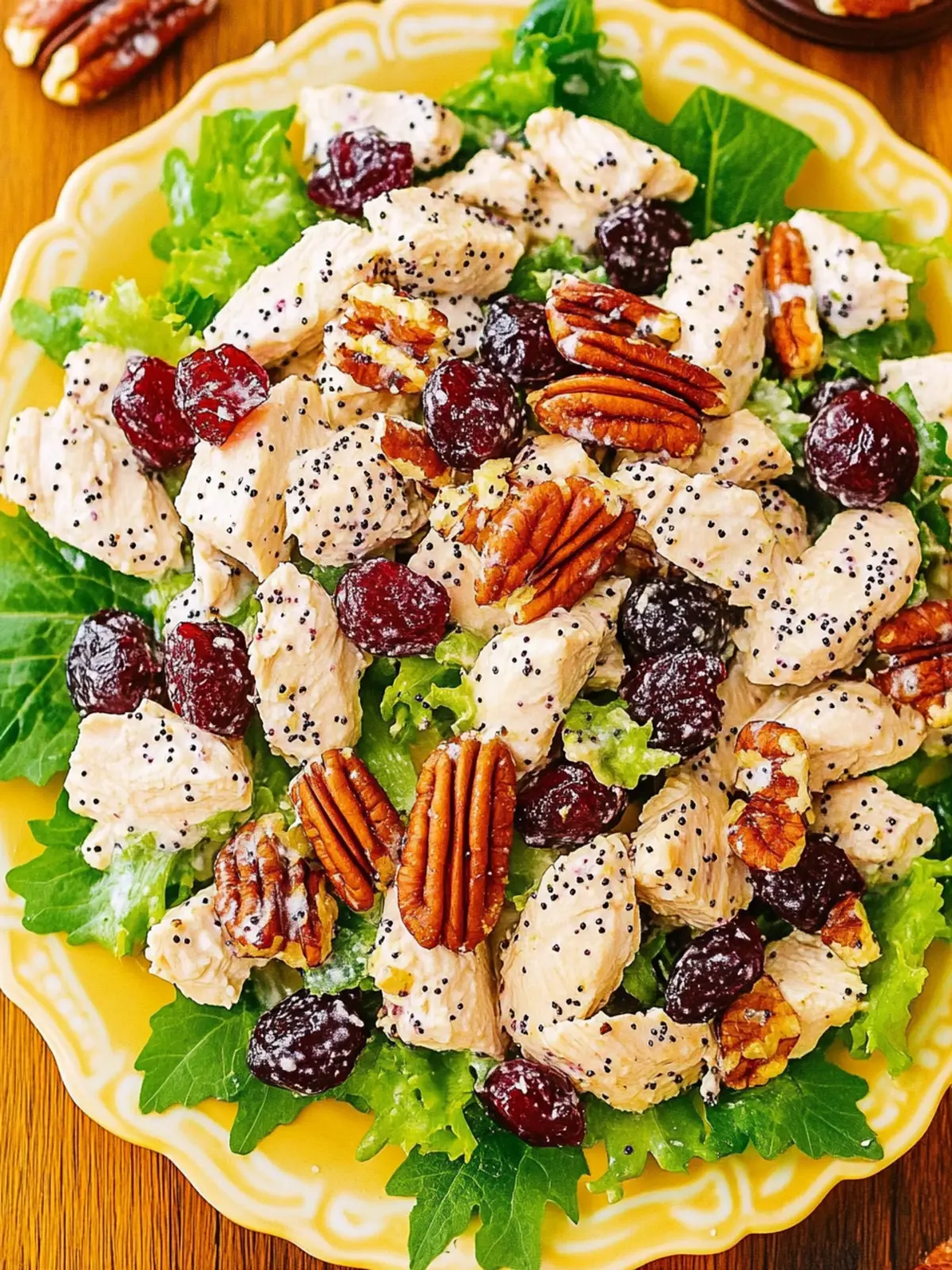 Cranberry Pecan Chicken Salad with Creamy Poppy Seed Magic 2 Cranberry Pecan Chicken Salad with Poppy Seed Dressing