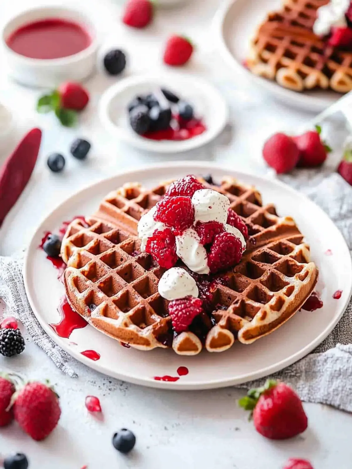 Healthy Red Velvet Waffles You’ll Crave Every Morning 4 Red Velvet Waffles