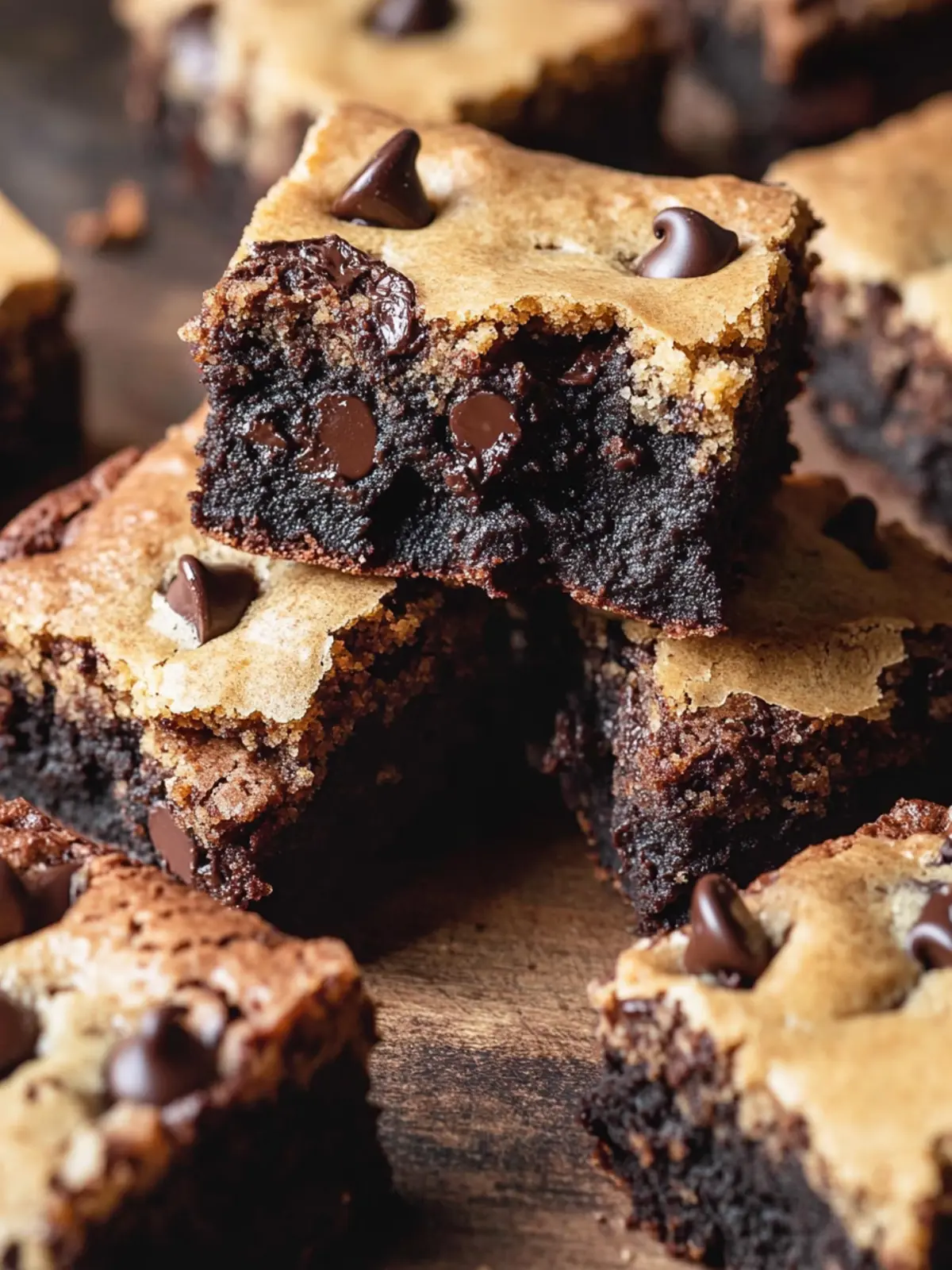 Decadent Chocolate Chip Cookie Brownies You'll Love 3 Chocolate Chip Cookie Brownies