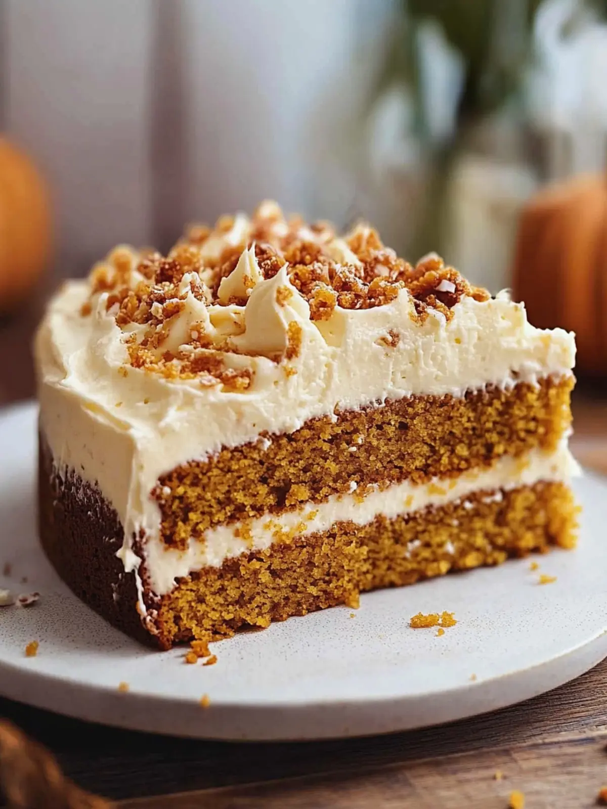 Moist Pumpkin Cake with Cream Cheese Frosting Bliss 4 Pumpkin Cake with Cream Cheese Frosting
