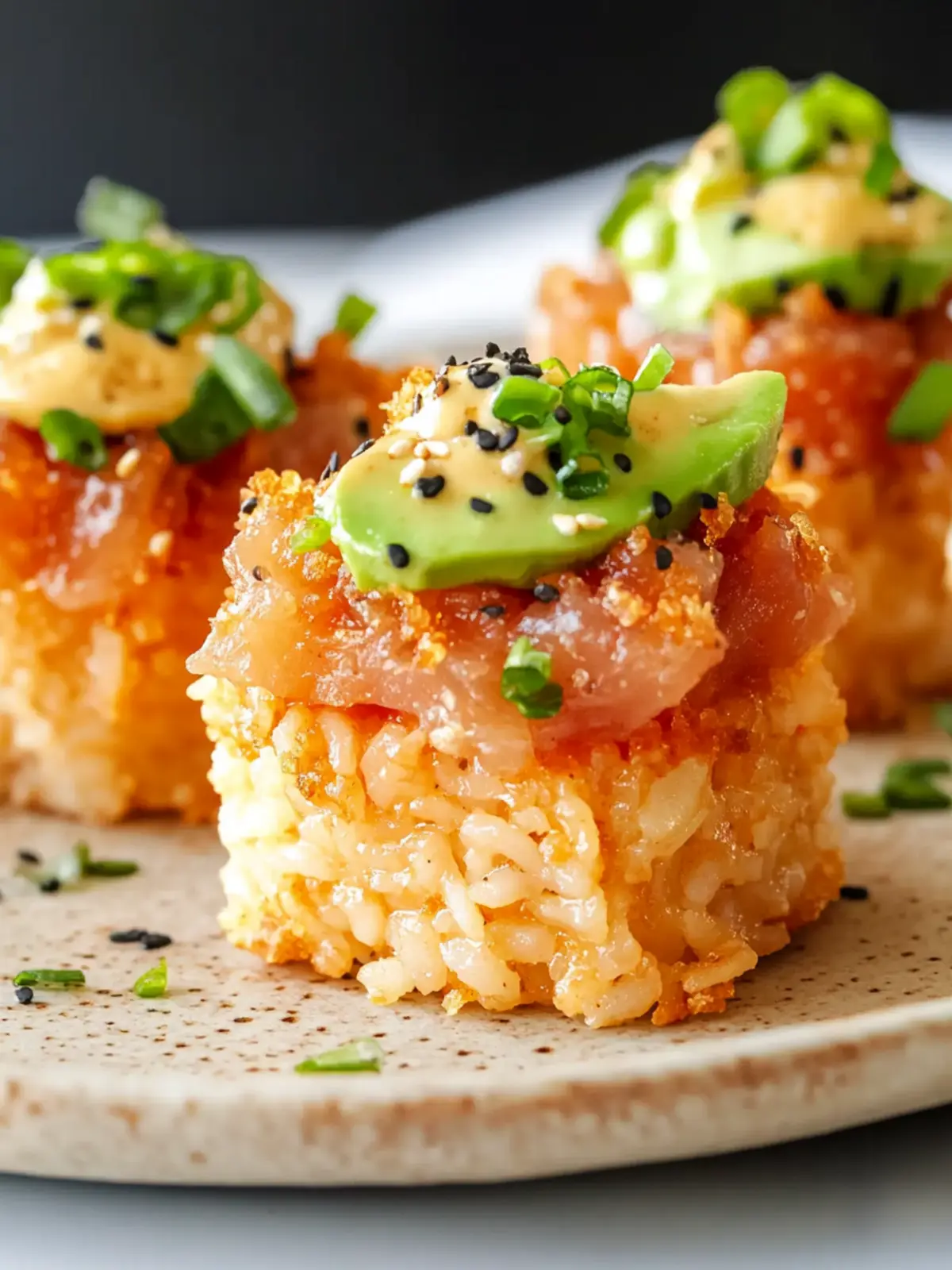 Savory Spicy Tuna Crispy Rice Bites: A Nobu Copycat Delight 2 Spicy Tuna Crispy Rice (Nobu Copycat)