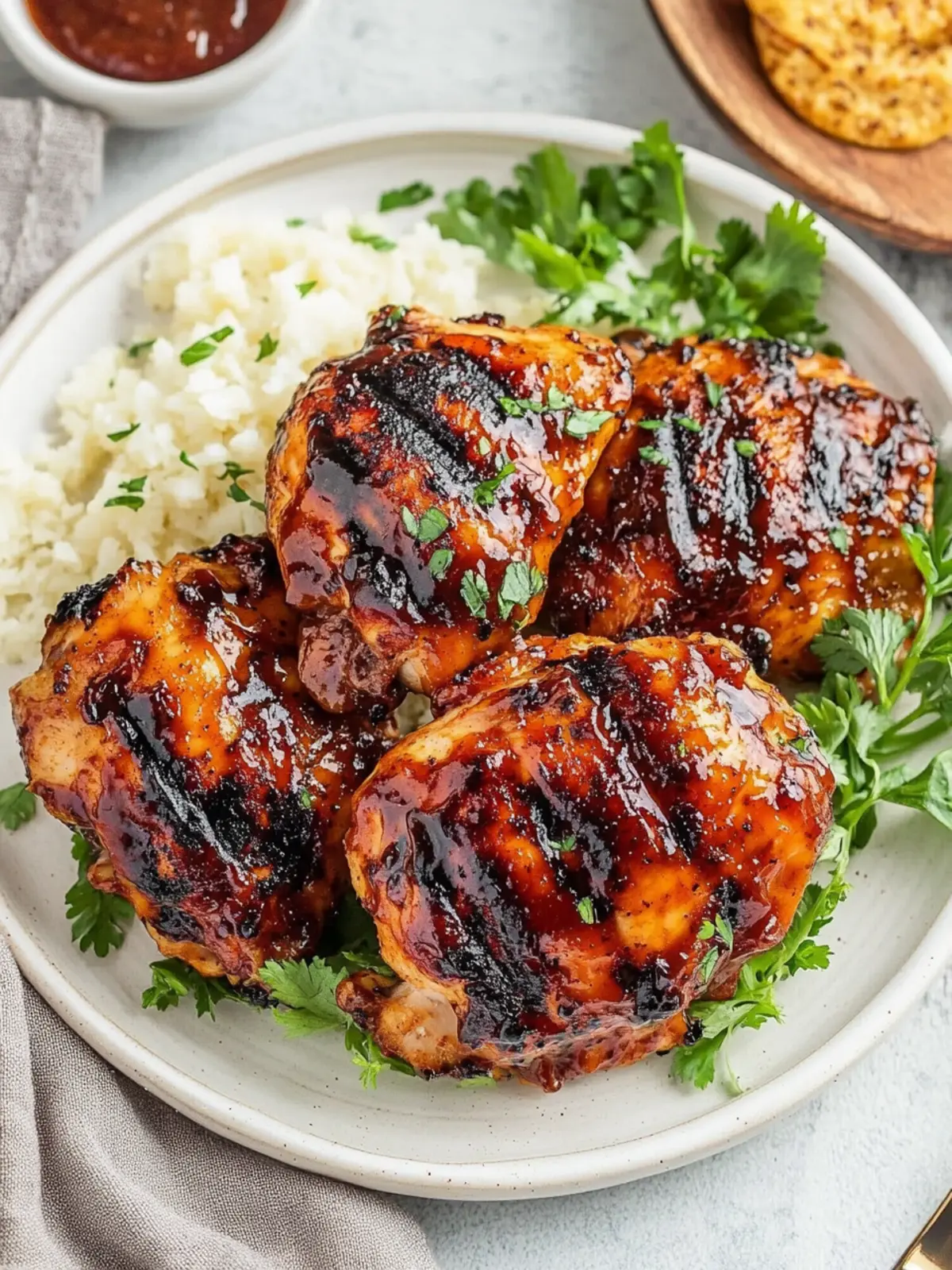 Savory Grilled BBQ Chicken Thighs with Smoky Dry Rub Bliss 3 Grilled BBQ Chicken Thighs