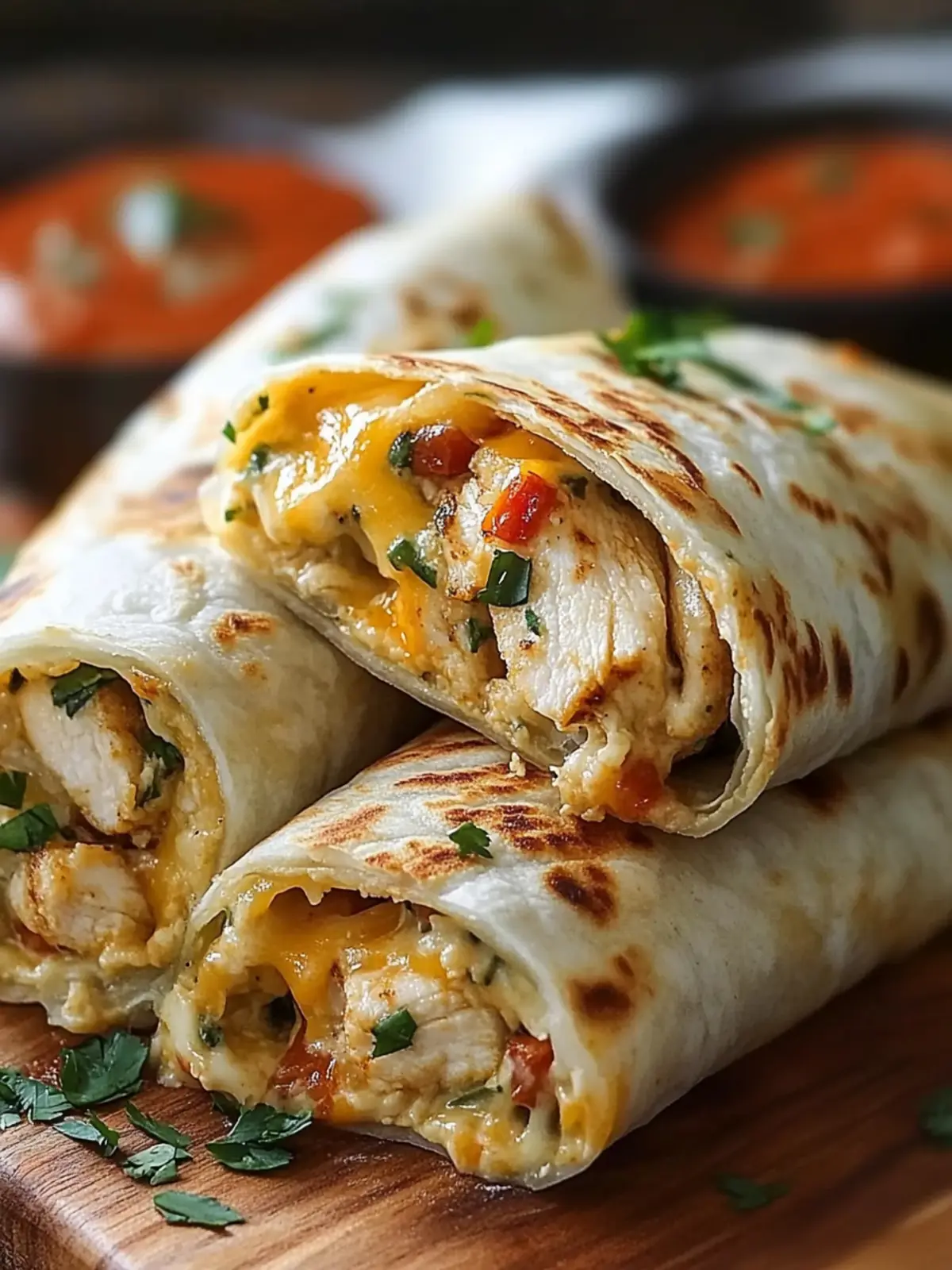 Ooey-Gooey Cheesy Garlic Chicken Wraps You’ll Devour Today 4 Ooey-Gooey Cheesy Garlic Chicken Wraps You’ll Devour