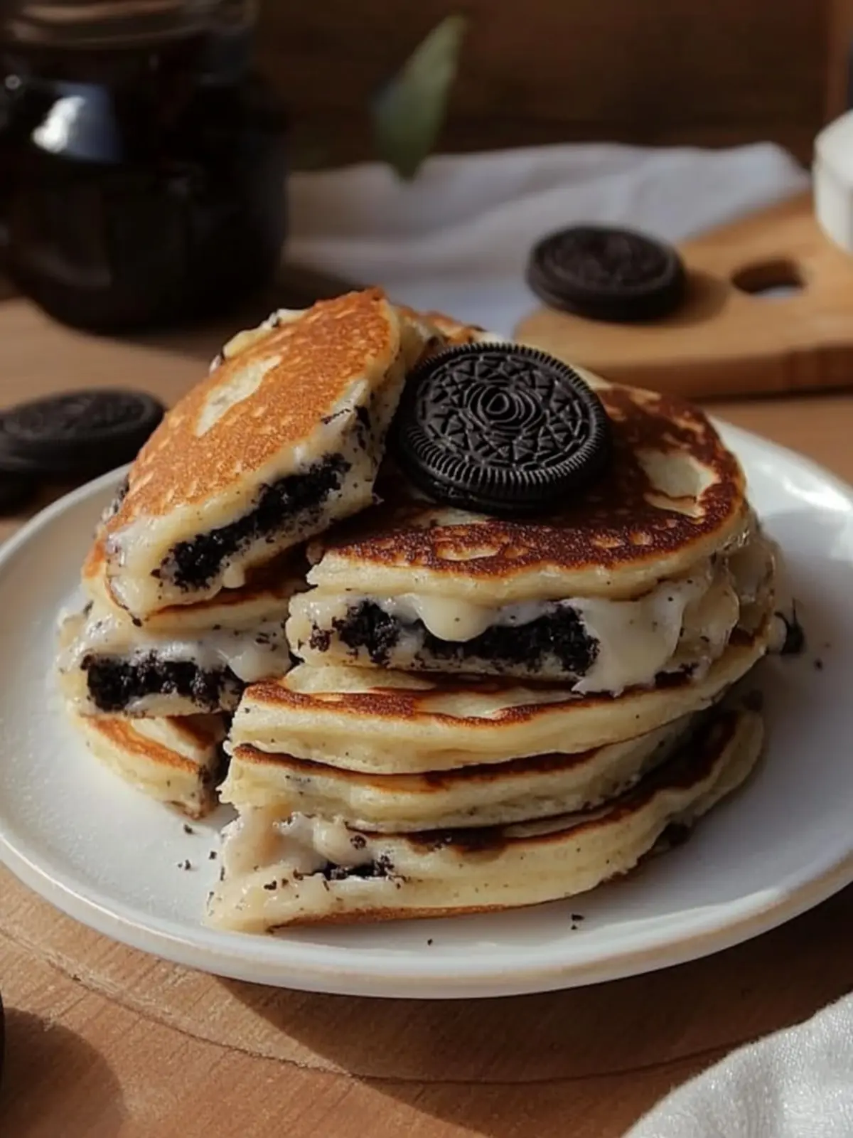 Fluffy and Easy Oreo Stuffed Pancakes Recipe for Weekend Joy 4 Fluffy and easy Oreo stuffed pancakes recipe