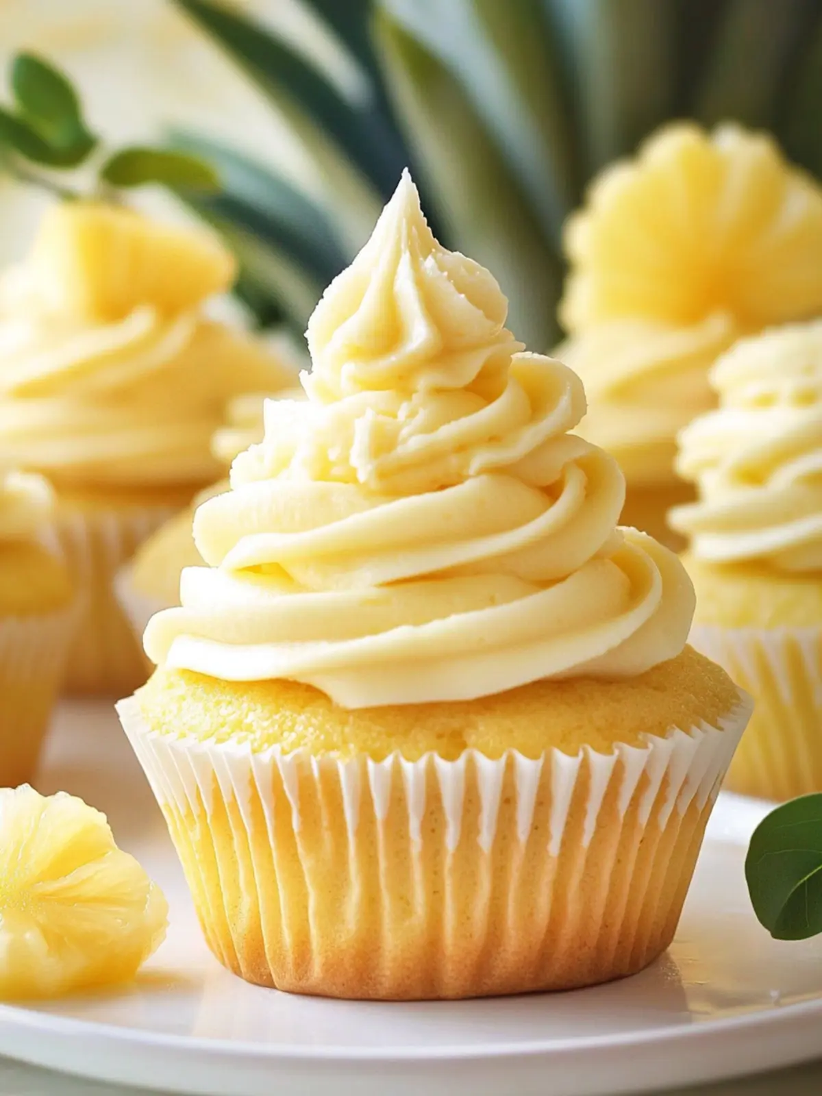 Dole Whip Cupcakes with Pineapple Filling Perfect for Summer Fun 3 Dole Whip Cupcakes with Pineapple Filling