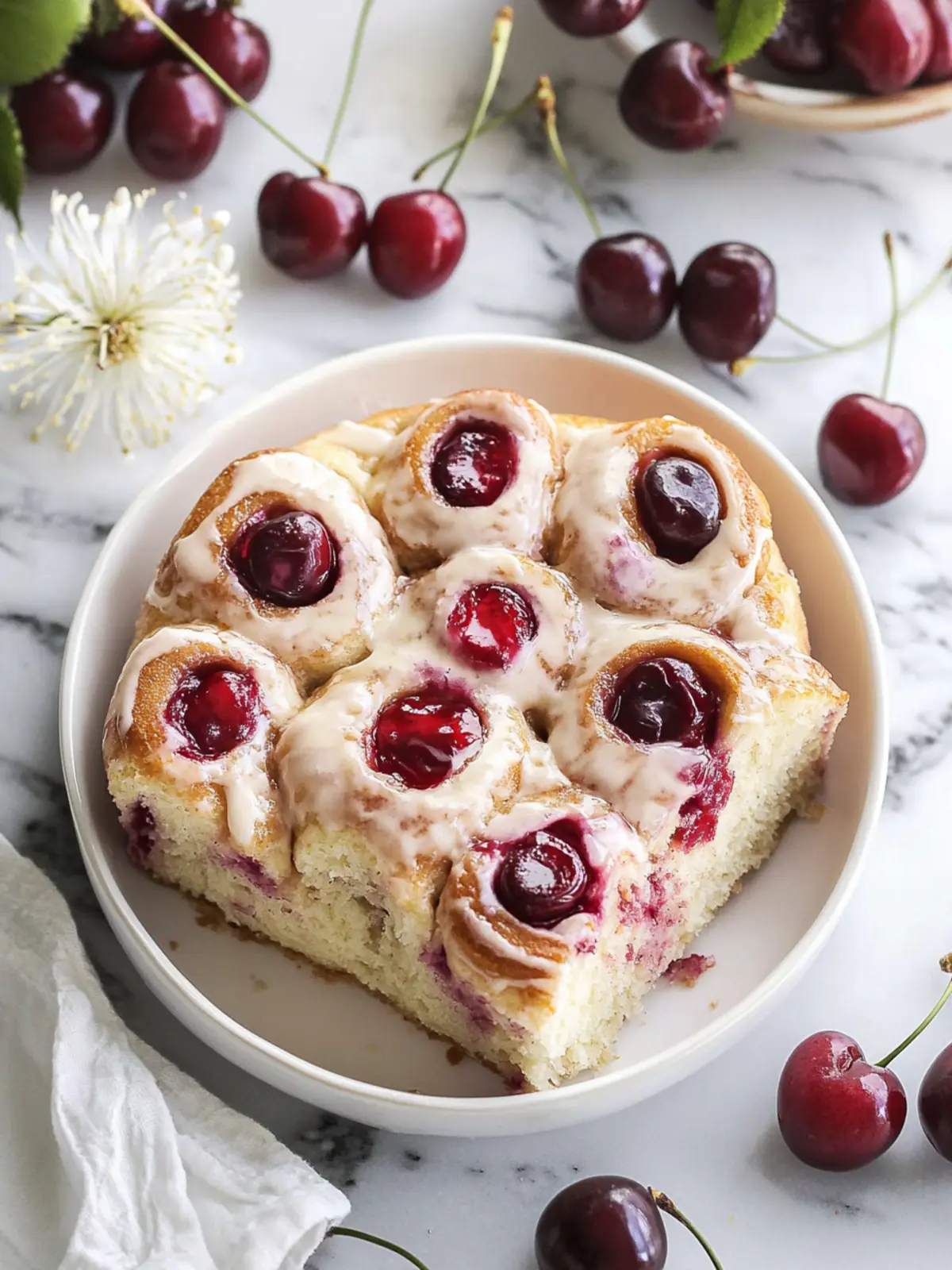 Indulgent Cherry Cinnamon Rolls with Creamy Frosting Bliss 4 Cherry Cinnamon Rolls