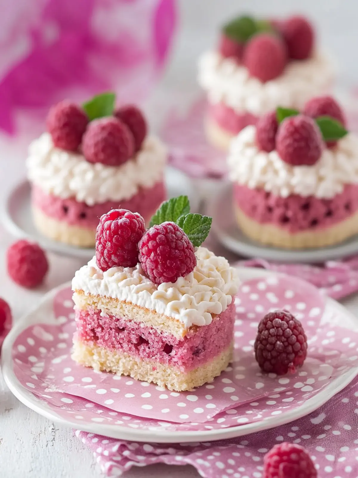 Fresh Raspberry Mini Cakes for a Sweet Guilt-Free Treat 3 Fresh Raspberry Mini Cakes