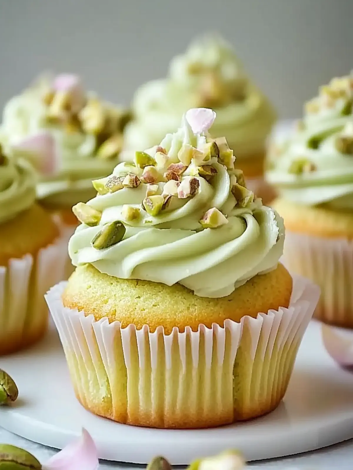 Heavenly Pistachio Cupcakes with Vanilla Buttercream Bliss 3 Pistachio Cupcakes with Vanilla Buttercream Frosting