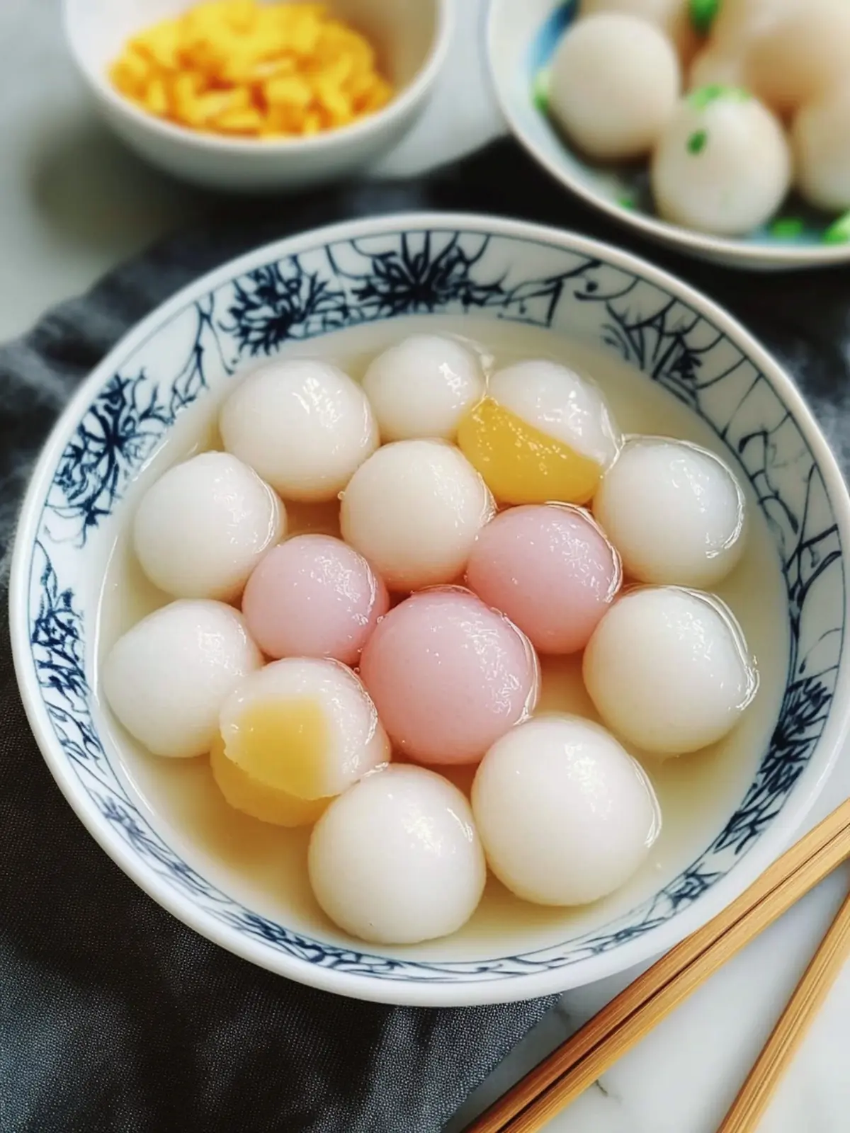 Delicious Tang Yuan (Glutinous Rice Balls) with Sweet Ginger Syrup 5 Tang Yuan (Glutinous Rice Balls) with Sweet Ginger Syrup