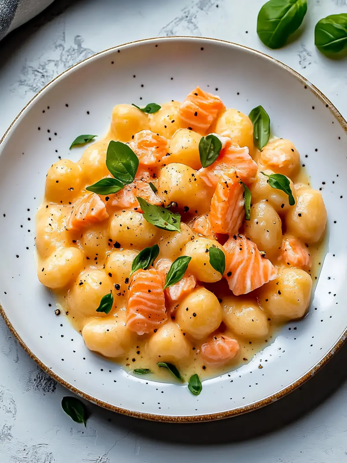 Juicy Smoked Salmon Gnocchi in Creamy Dill Sauce Delight 2 Juicy Smoked Salmon Gnocchi