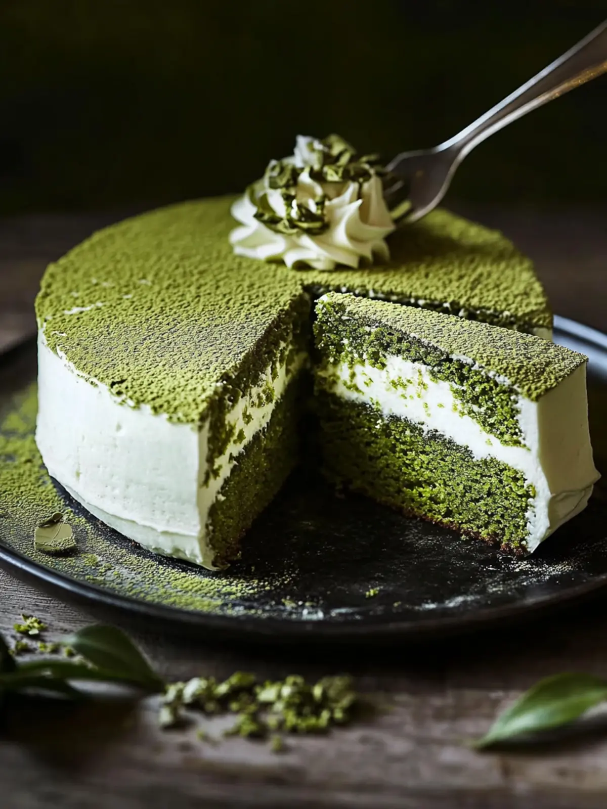 Moist Matcha Cake with Cream Cheese Frosting Delight 3 Matcha Cake
