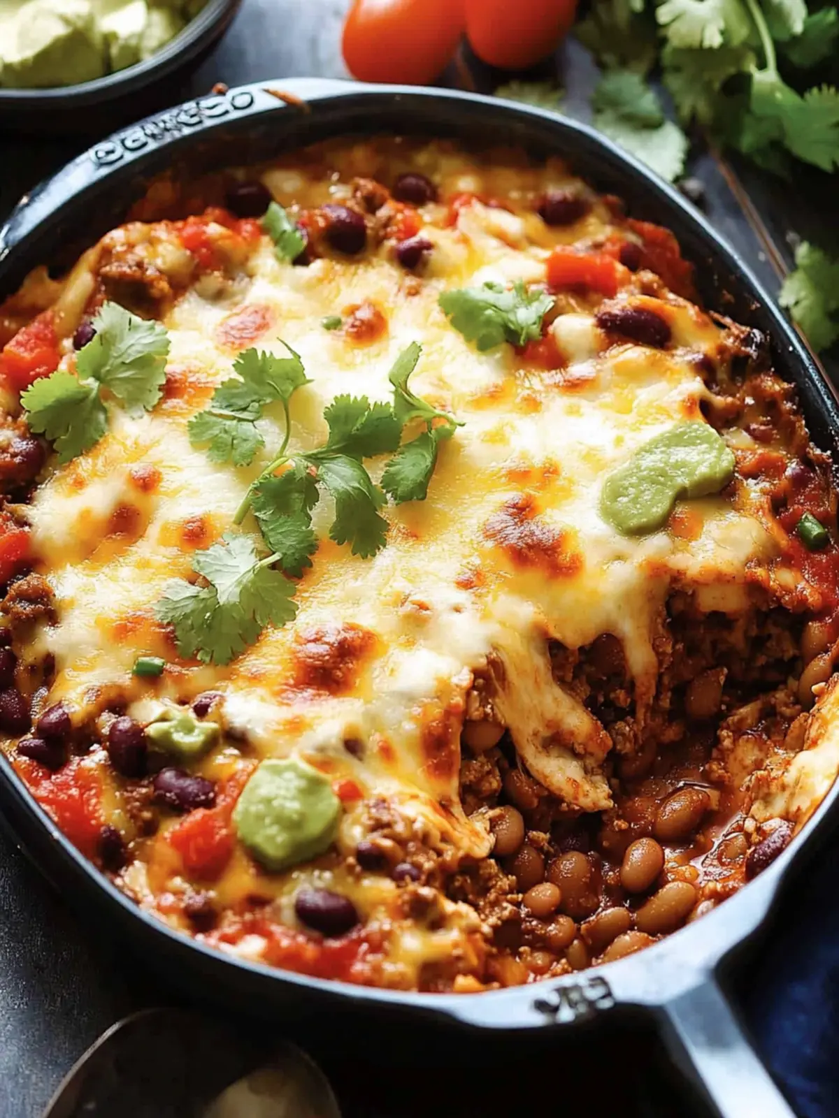 Cheesy Mexican Beef and Bean Bake for a Cozy Family Dinner 5 Cheesy Mexican beef and bean bake