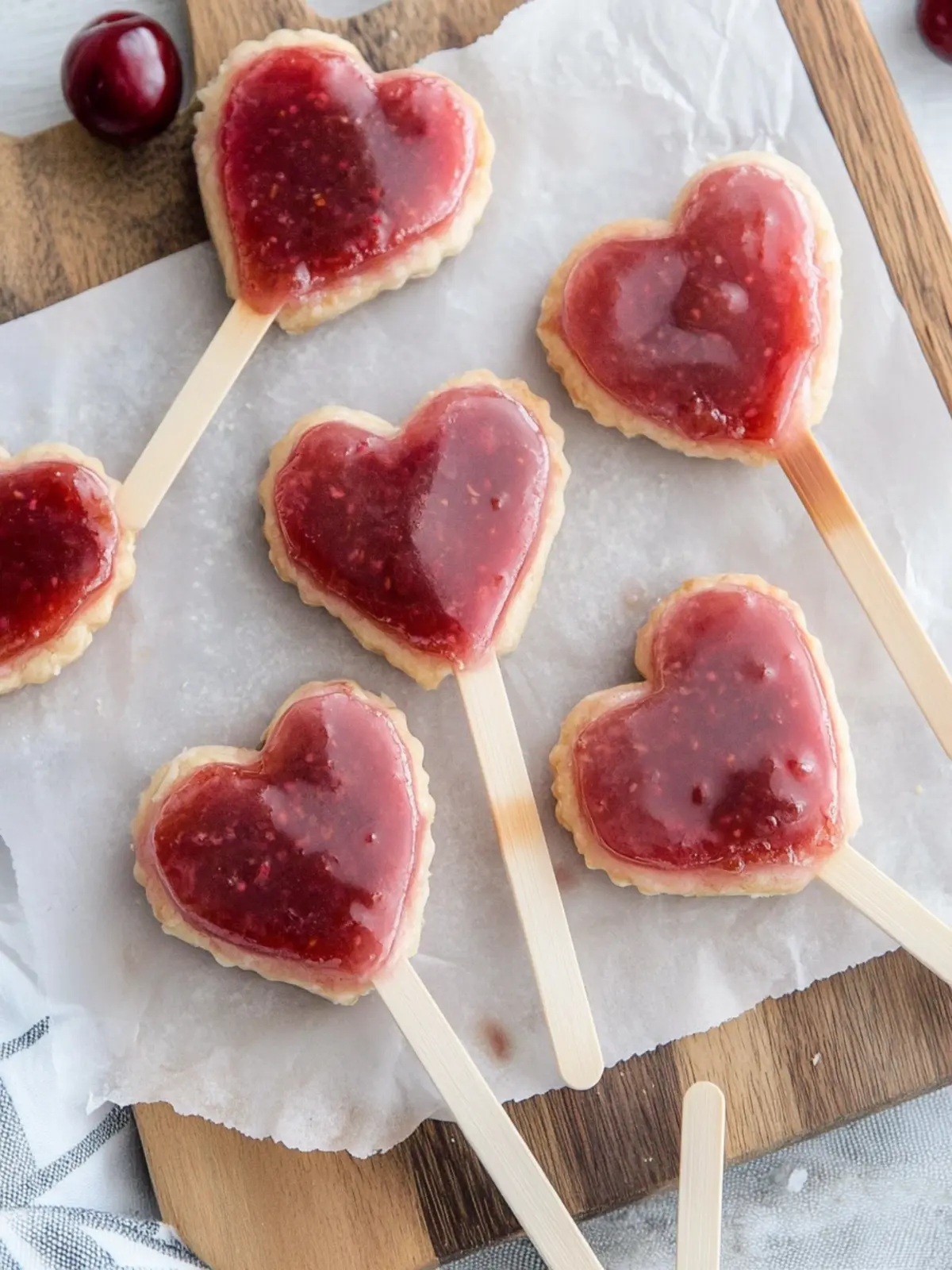 Cherry Jam Heart Pie Pops: Love at First Bite Delight 5 Cherry Jam Heart Pie Pops