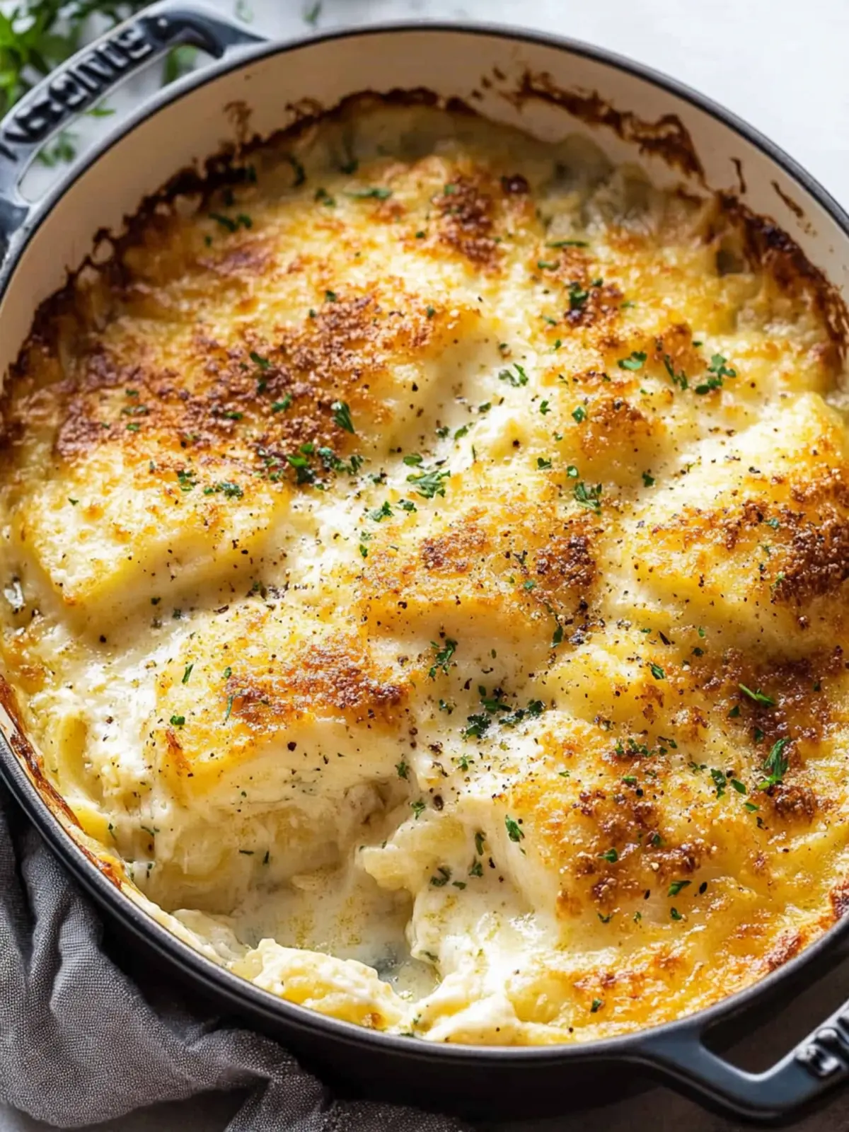 Creamy Baked Fish on Potato Gratin for Cozy Dinner Nights 5 Creamy baked fish on potato gratin