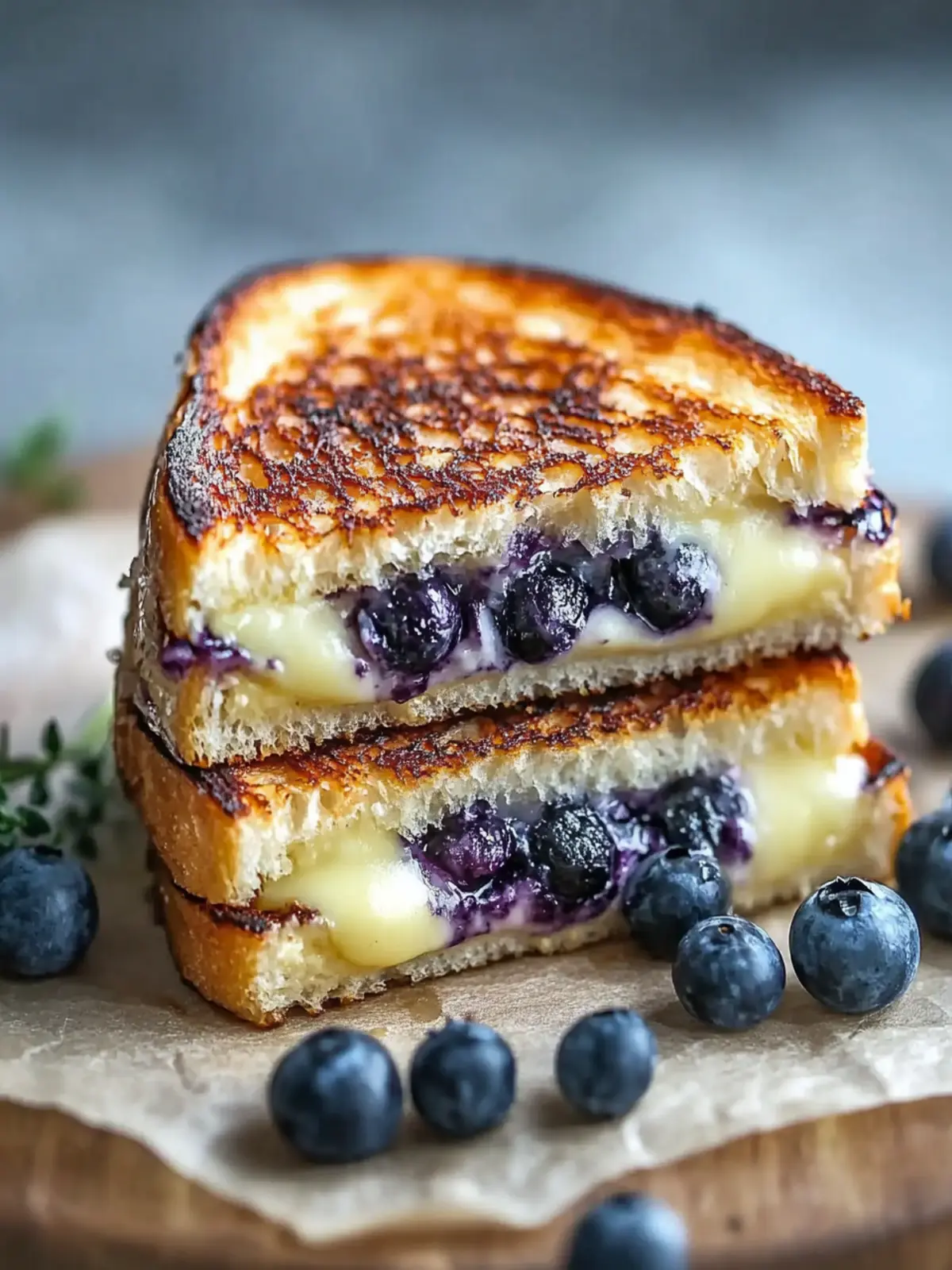 Crispy Blueberry Grilled Cheese: A Sweet Brunch Surprise 2 Crispy Blueberry Grilled Cheese