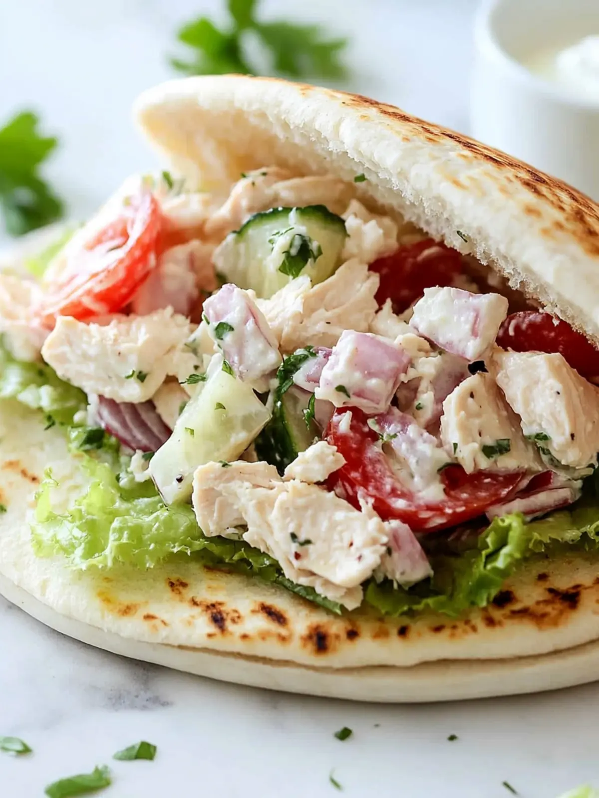 Irresistible Greek Chicken Salad Pita Sandwich You’ll Love 4 Greek Chicken Salad Pita Sandwich