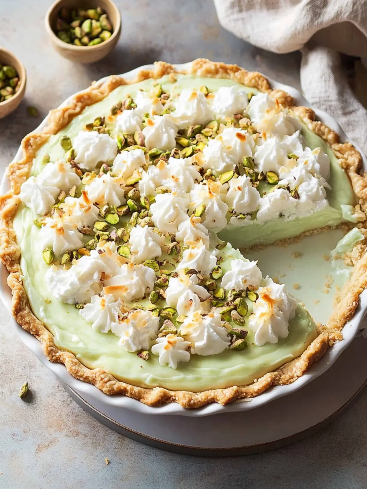 Creamy Coconut Pistachio Pie: No-Bake Delight for Everyone 2 Coconut Pistachio Pie