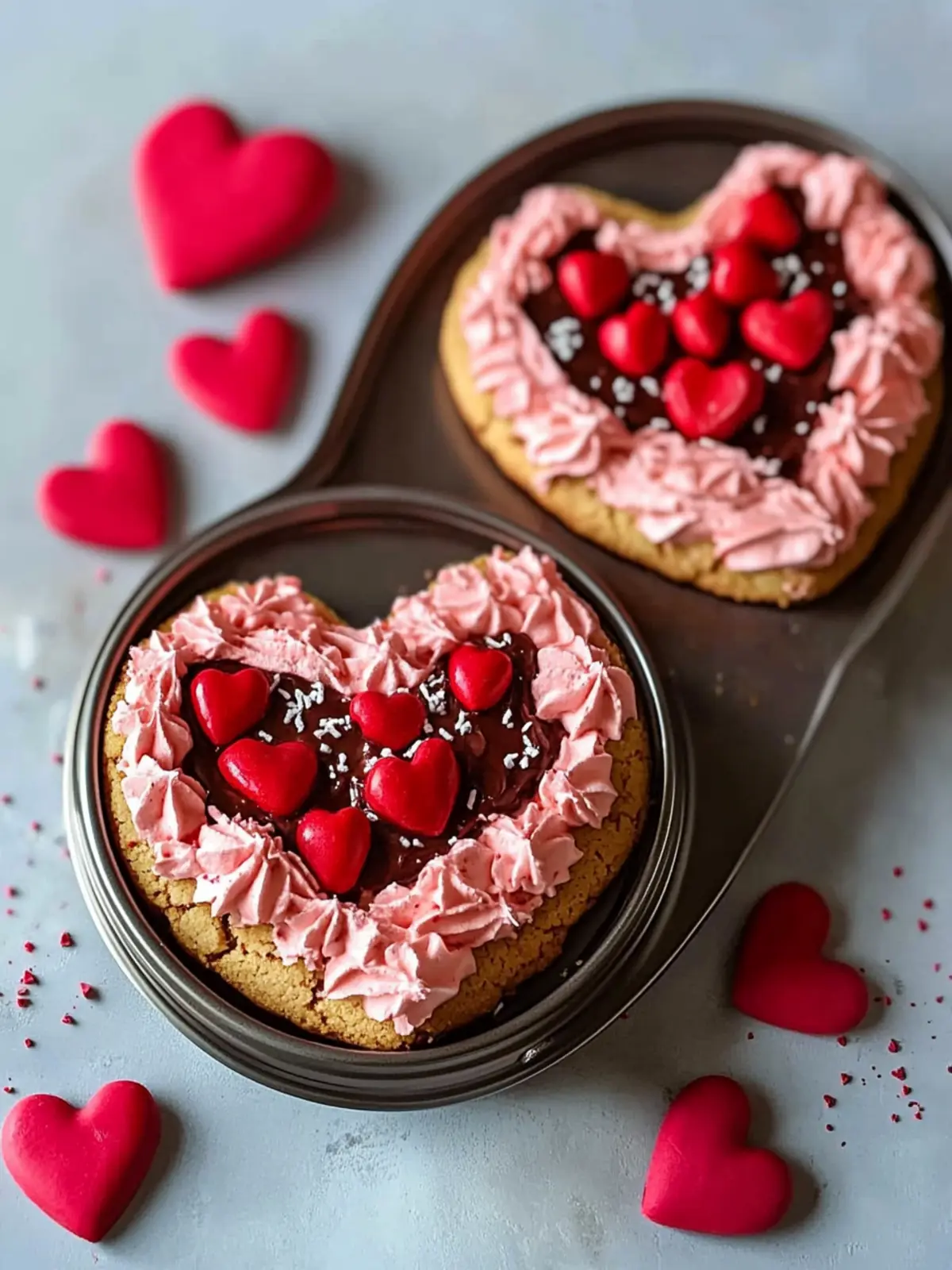 Heart Nutella Stuffed Cookie Cake for a Sweet Valentine's Surprise 5 Heart Nutella Stuffed Cookie Cake