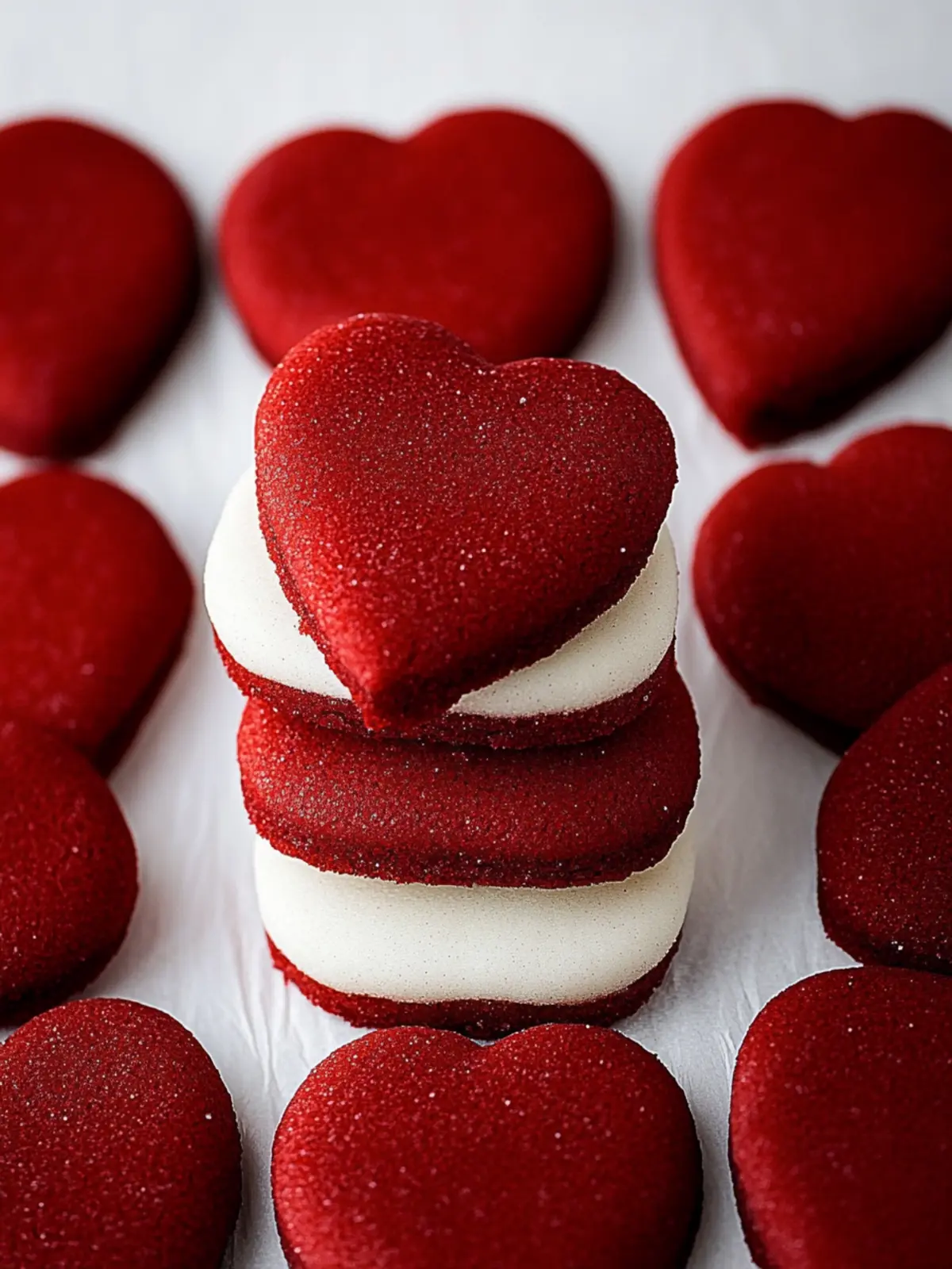Irresistible Red Velvet Sugar Cookies with Cream Cheese Bliss 4 Red Velvet Sugar Cookies