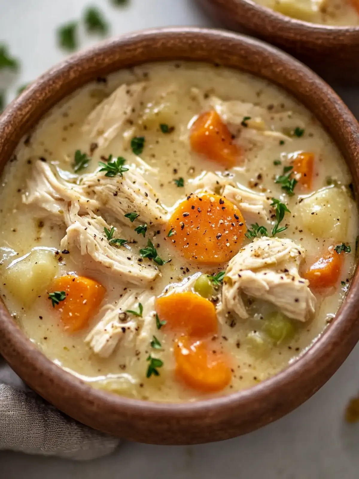 High Protein Chicken Pot Pie Soup for Cozy Nights 4 High Protein Chicken Pot Pie Soup