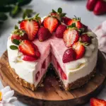 Heavenly Strawberry Cheesecake with White Chocolate Bliss 41 Strawberry Cheesecake