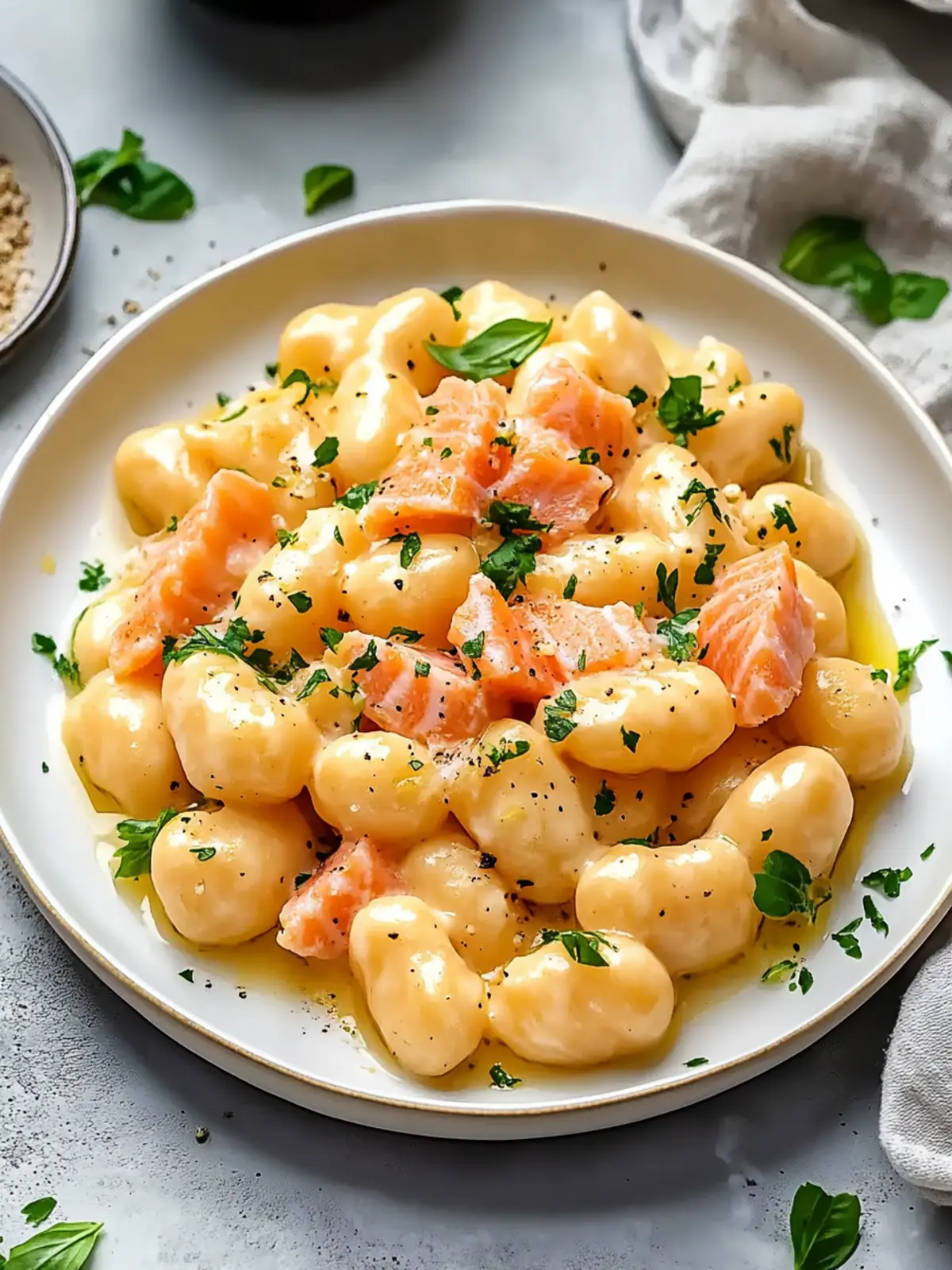 Juicy Smoked Salmon Gnocchi in Creamy Dill Sauce Delight 4 Juicy Smoked Salmon Gnocchi
