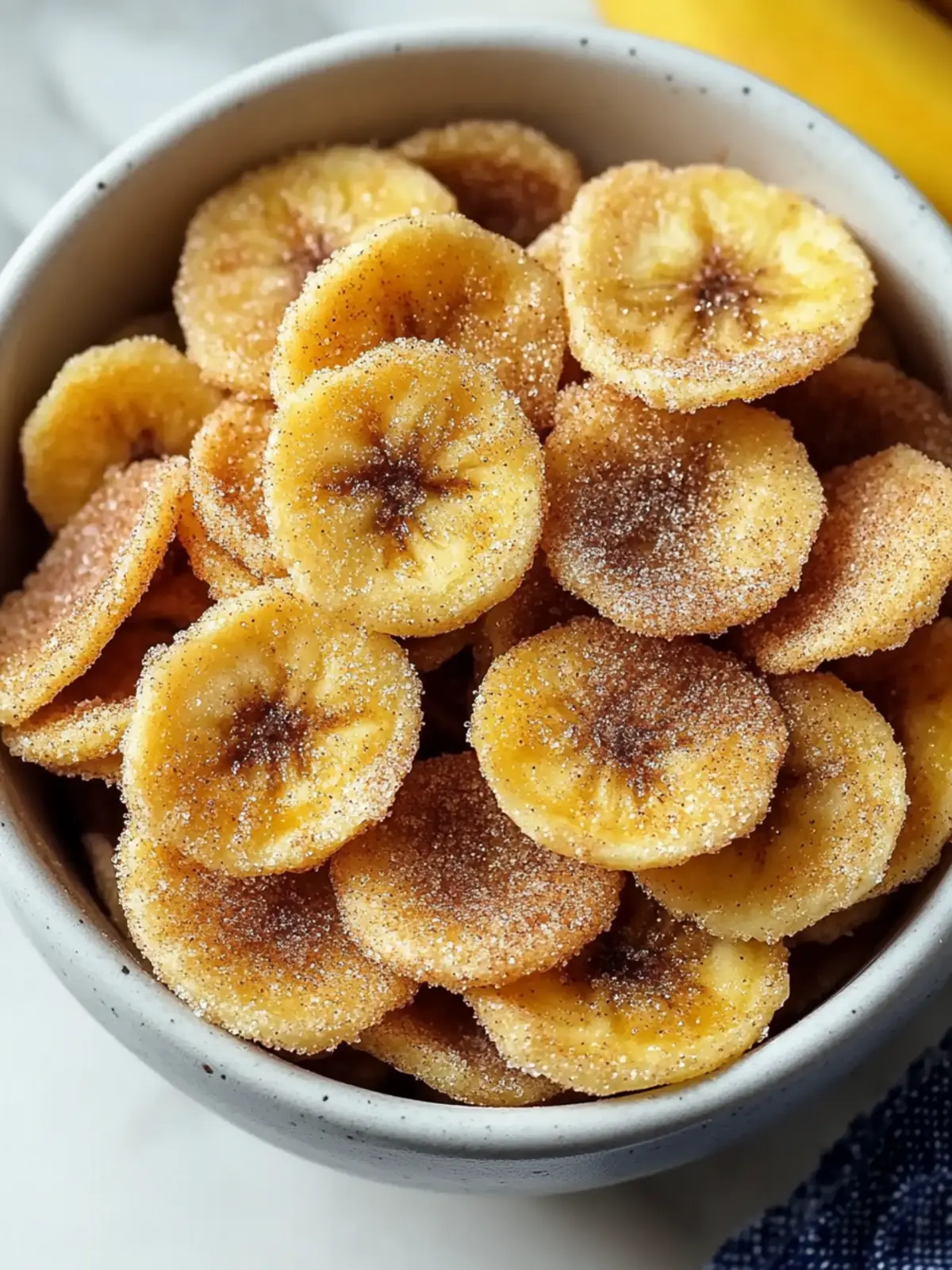 Crispy Cinnamon-Sugar Air Fryer Banana Chips You’ll Love 2 Cinnamon-Sugar Air Fryer Banana Chips