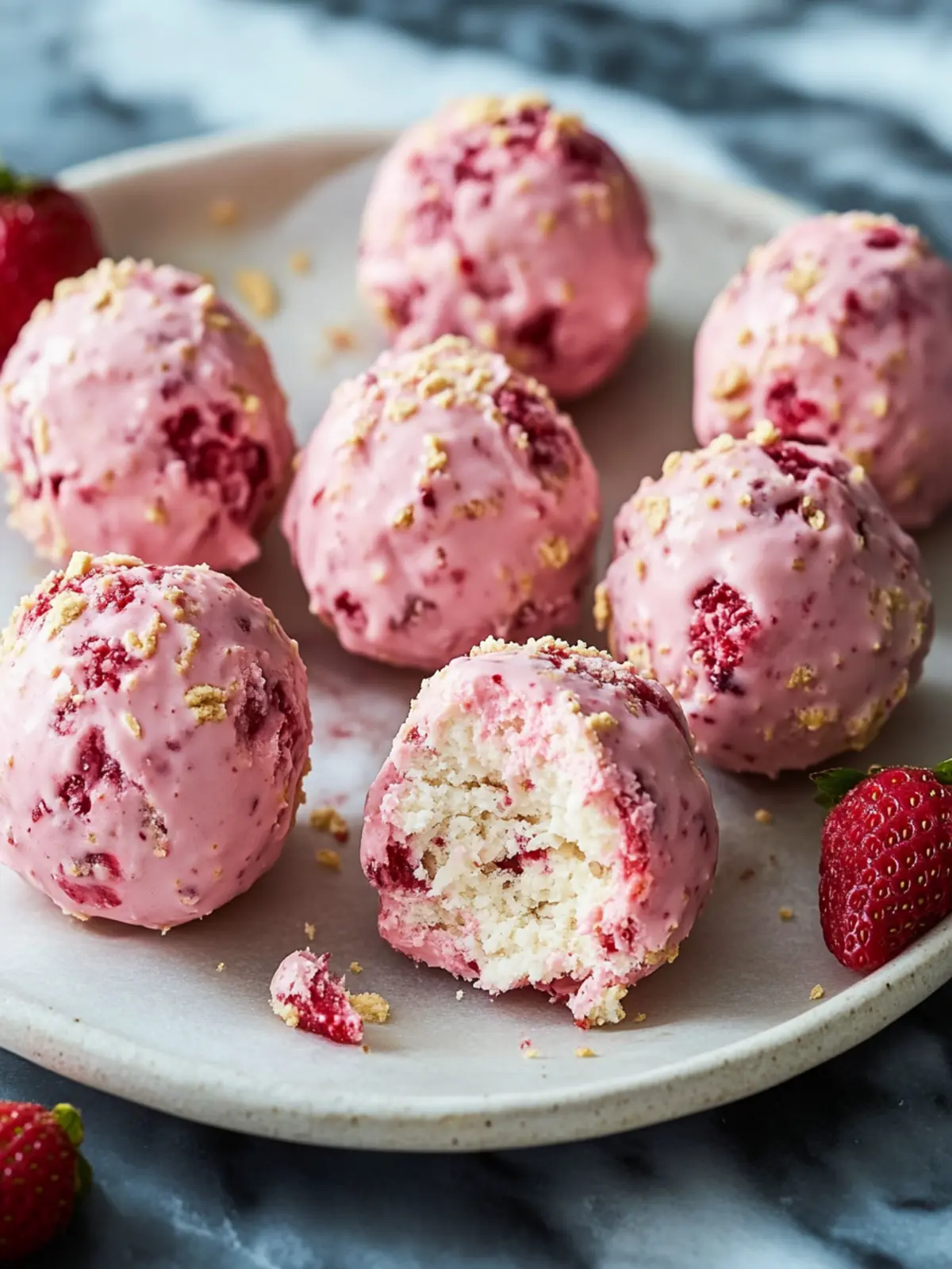 Strawberry Shortcake No-Bake Balls Recipe: Creamy Delight Bites 3 Strawberry Shortcake No-Bake Balls Recipe: Creamy Berry Bites