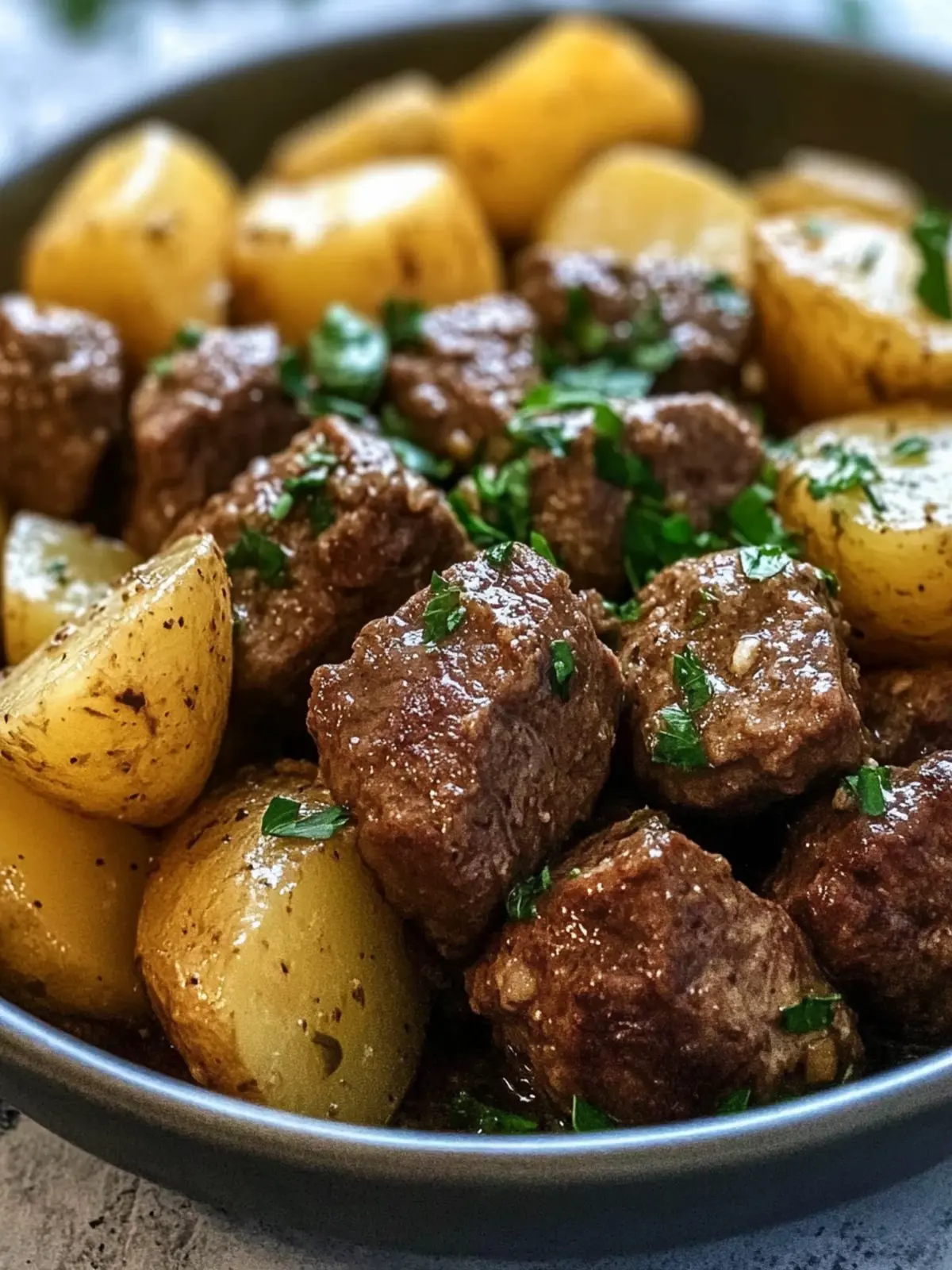 Garlic Butter Beef Bites & Potatoes Make a Cozy Dinner Delight 4 Garlic Butter Beef Bites & Potatoes make a perfect dinner