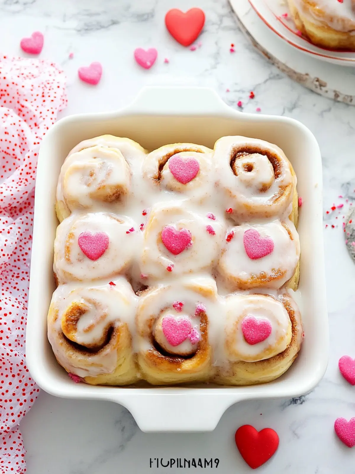 Festive Easy Valentine’s Cinnamon Rolls with Strawberry Icing 4 Easy Valentine’s Cinnamon Rolls