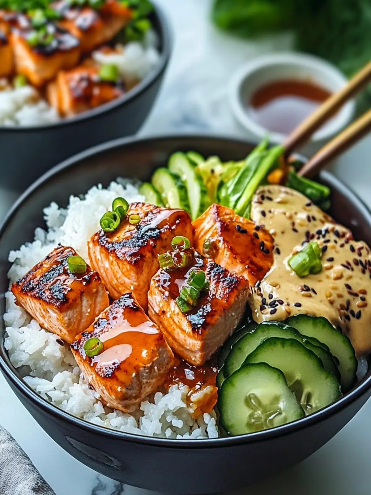 Sriracha Honey Salmon Bowls for a Flavorful Weeknight Feast 2 Sriracha Honey Salmon Bowls