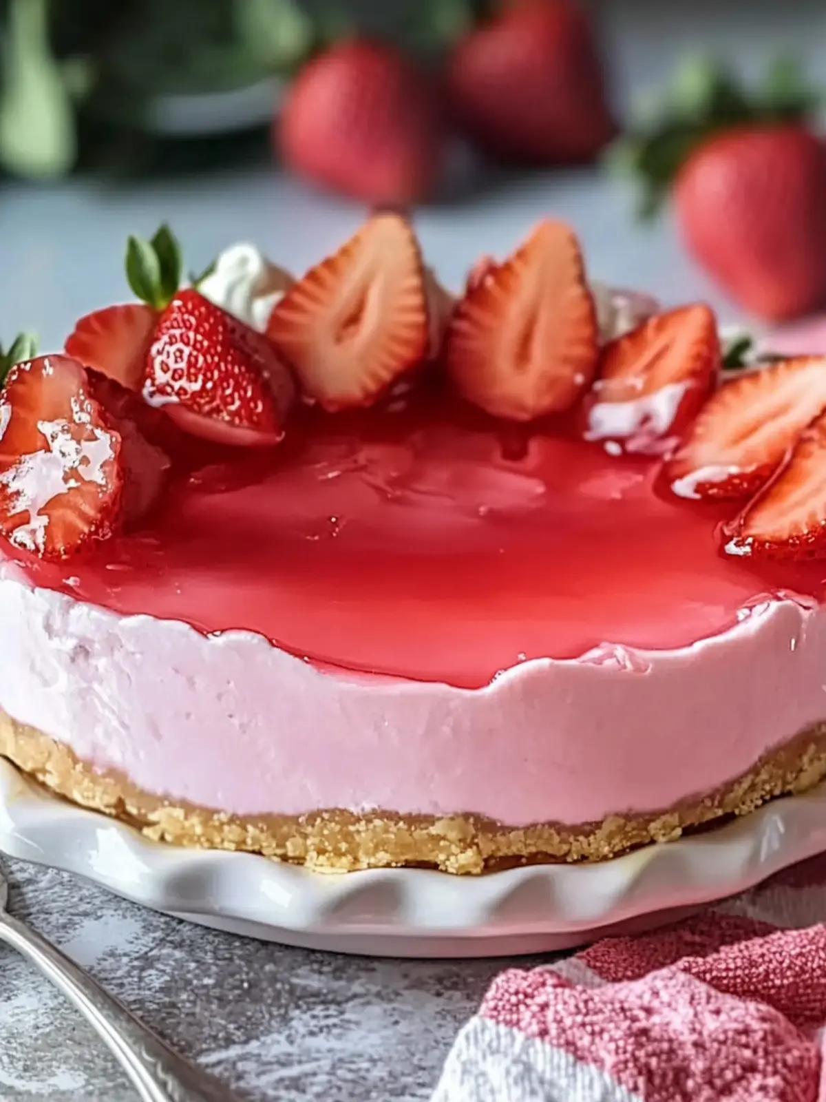 Irresistible Strawberry Cream Cheese Jello Pie: No-Bake Bliss 5 Strawberry Cream Cheese Jello Pie