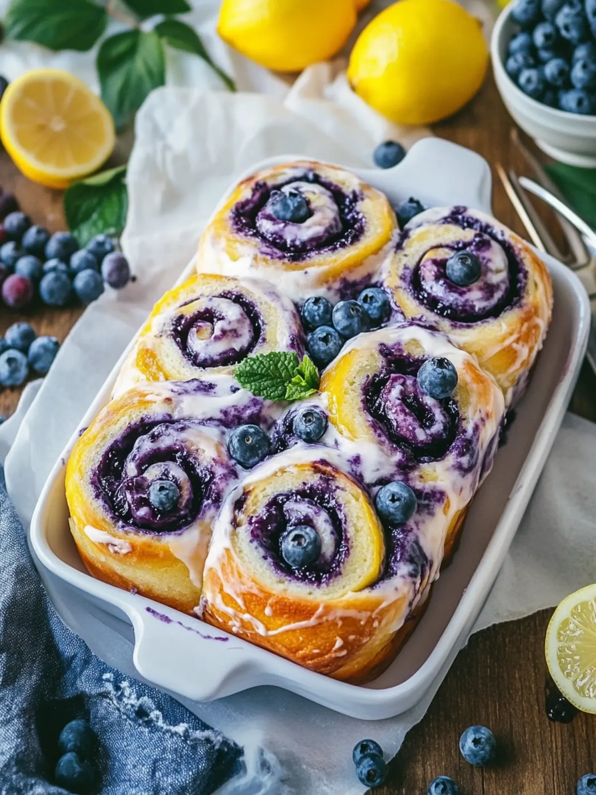 Lemon Blueberry Cream Cheese Rolls: Your New Brunch Favorite 4 Lemon Blueberry Cream Cheese Rolls (video)