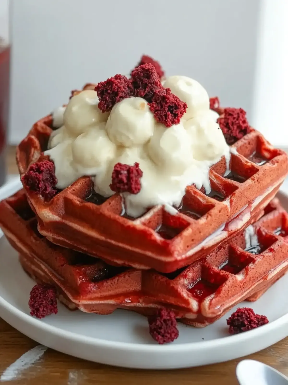 Fluffy Red Velvet Waffles with Cake Mix for a Fun Breakfast 5 Red Velvet Waffles With Cake Mix