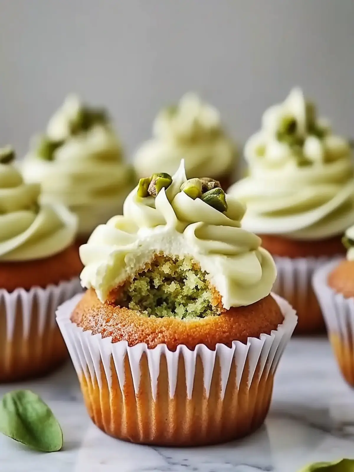 Heavenly Pistachio Cupcakes with Vanilla Buttercream Bliss 5 Pistachio Cupcakes with Vanilla Buttercream Frosting