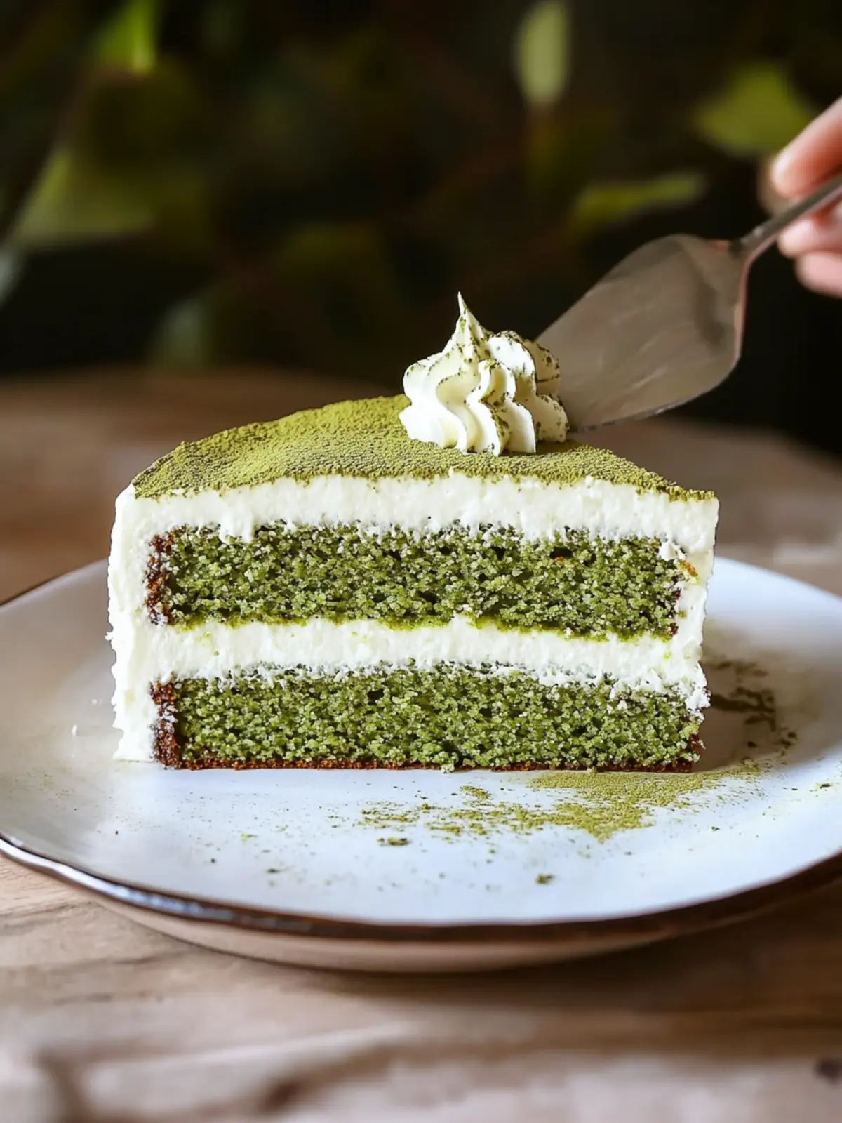 Moist Matcha Cake with Cream Cheese Frosting Delight 4 Matcha Cake