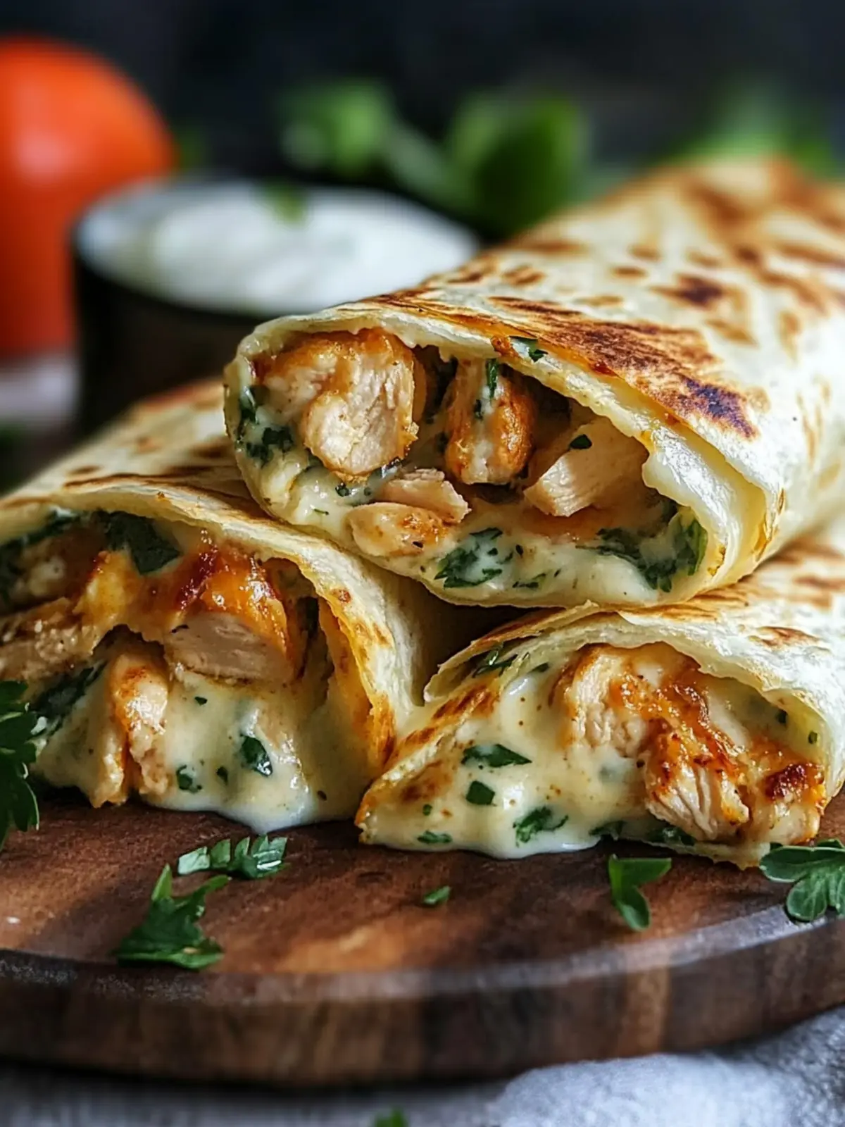 Low Carb Cheesy Garlic Chicken Wraps That Won't Disappoint 4 Low Carb Cheesy Garlic Chicken Wraps