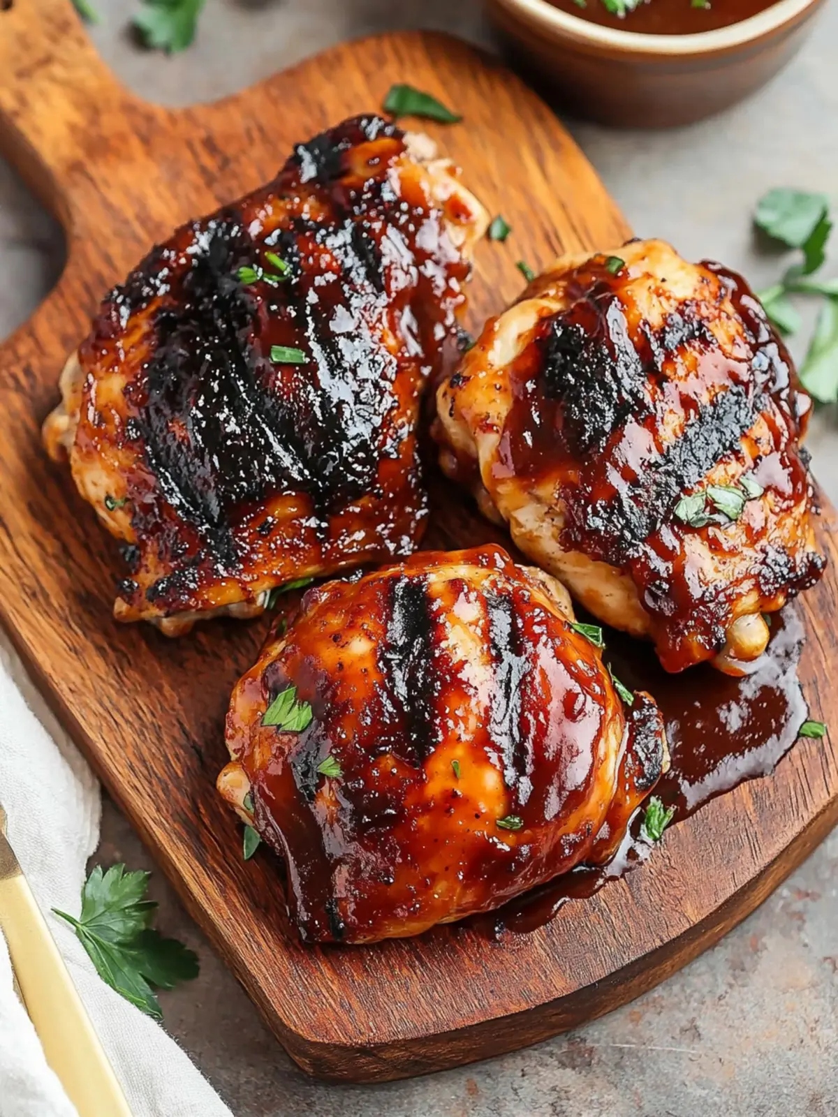 Savory Grilled BBQ Chicken Thighs with Smoky Dry Rub Bliss 2 Grilled BBQ Chicken Thighs