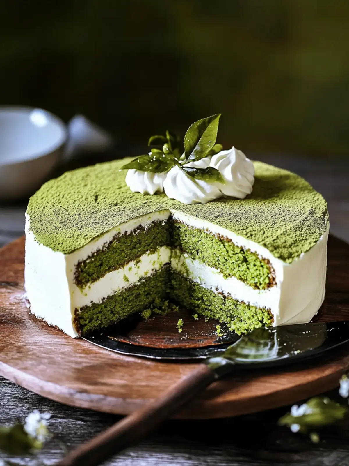 Moist Matcha Cake with Cream Cheese Frosting Delight 2 Matcha Cake