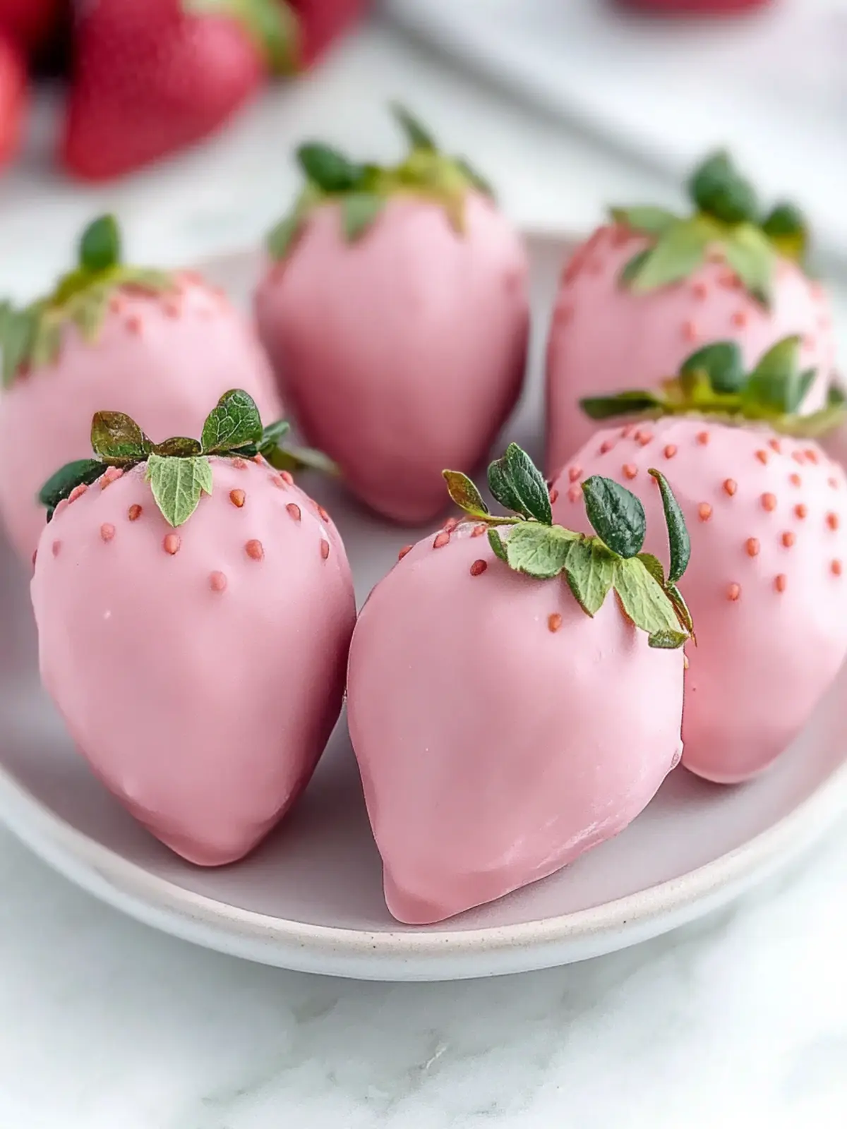 Healthy Pink Chocolate Covered Strawberries – Sweet & Festive Delight 4 Healthy Pink Chocolate Covered Strawberries
