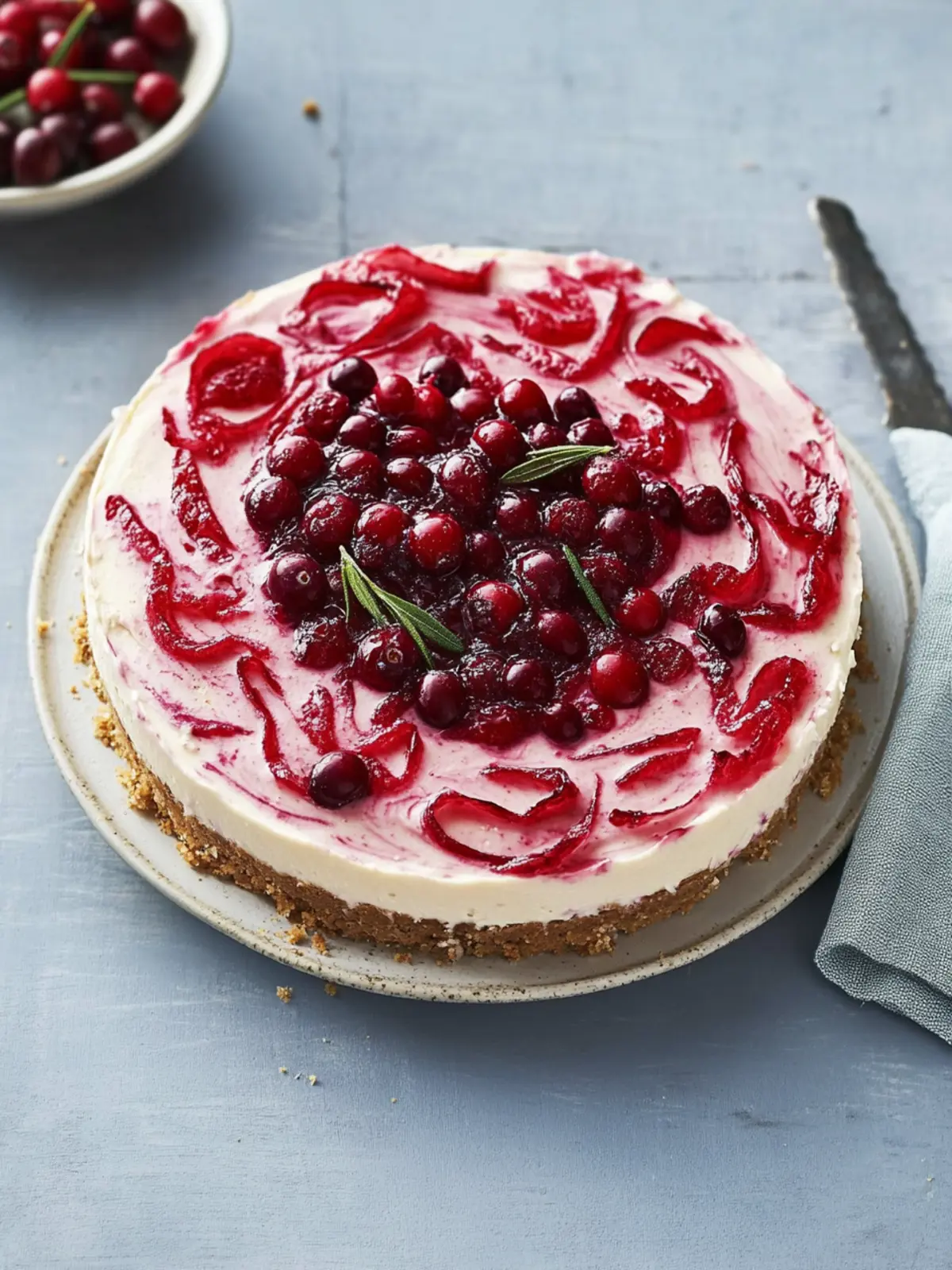 No-Bake Cranberry Cheesecake: A Creamy Holiday Showstopper 5 No-Bake Cranberry Cheesecake