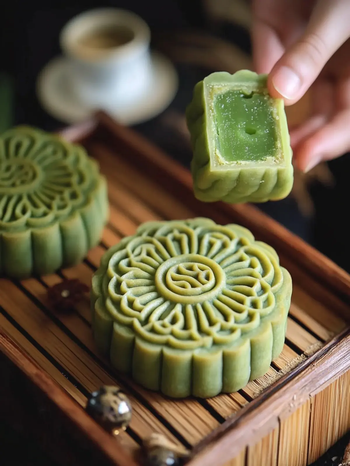Irresistible Pandan Mooncakes with Crispy Crust You'll Love 3 Pandan Mooncakes with Crispy Crust