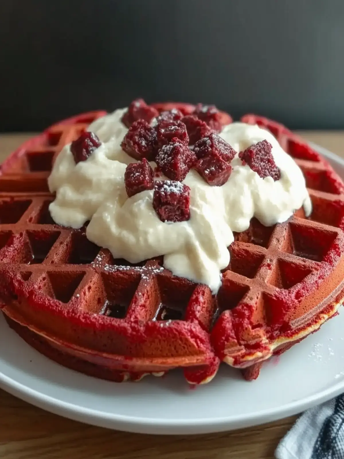 Fluffy Red Velvet Waffles with Cake Mix for a Fun Breakfast 4 Red Velvet Waffles With Cake Mix