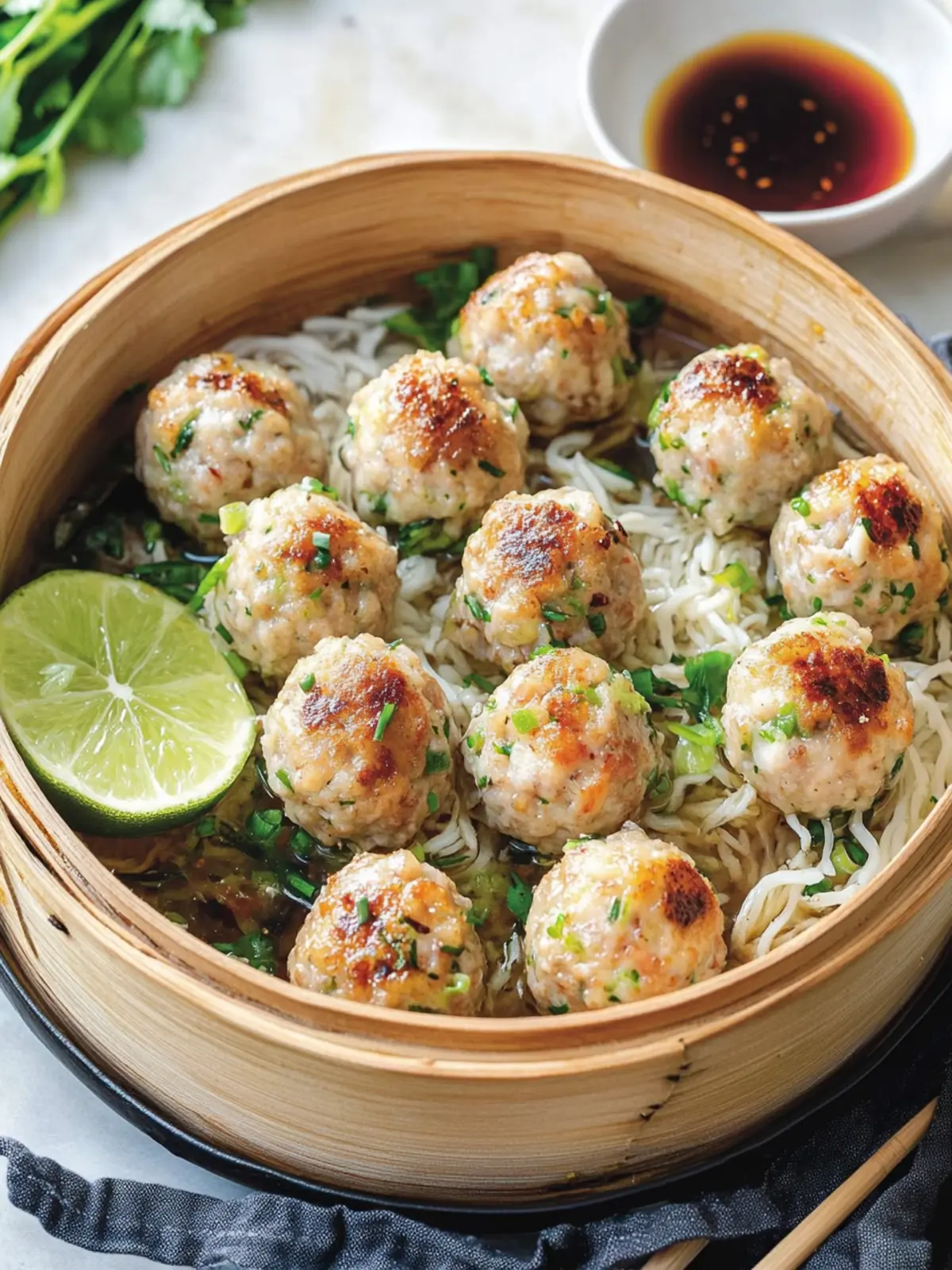 Savory Pearl Meatball with Pork, Tofu and Shrimp Magic 4 Pearl Meatball with Pork, Tofu and Shrimp (珍珠丸子)