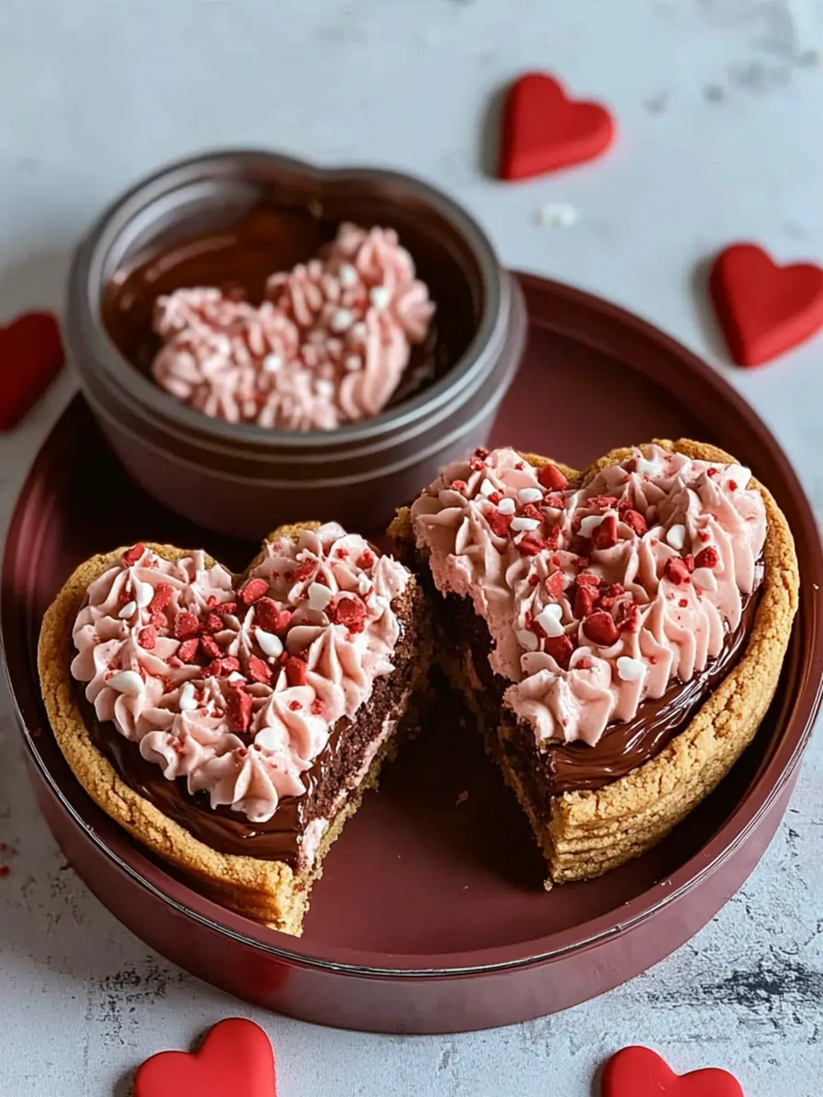 Heart Nutella Stuffed Cookie Cake for a Sweet Valentine's Surprise 2 Heart Nutella Stuffed Cookie Cake
