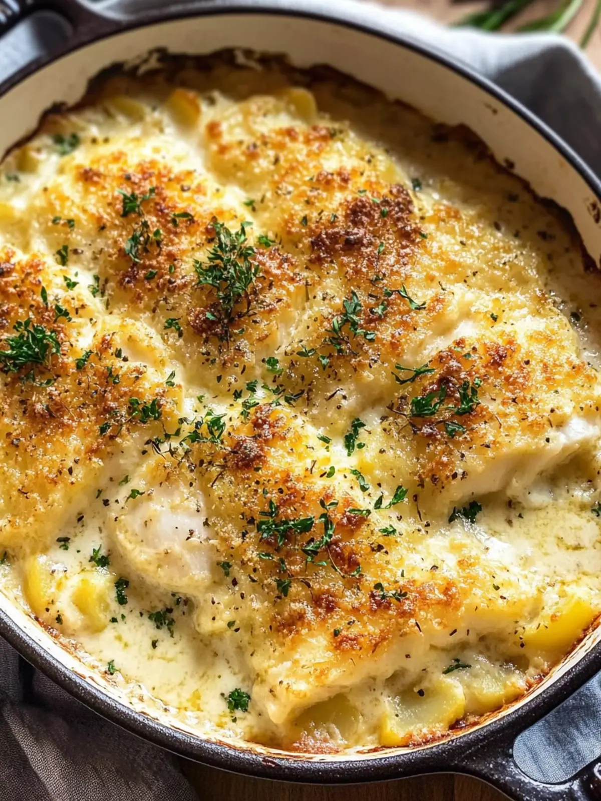 Creamy Baked Fish on Potato Gratin for Cozy Dinner Nights 2 Creamy baked fish on potato gratin