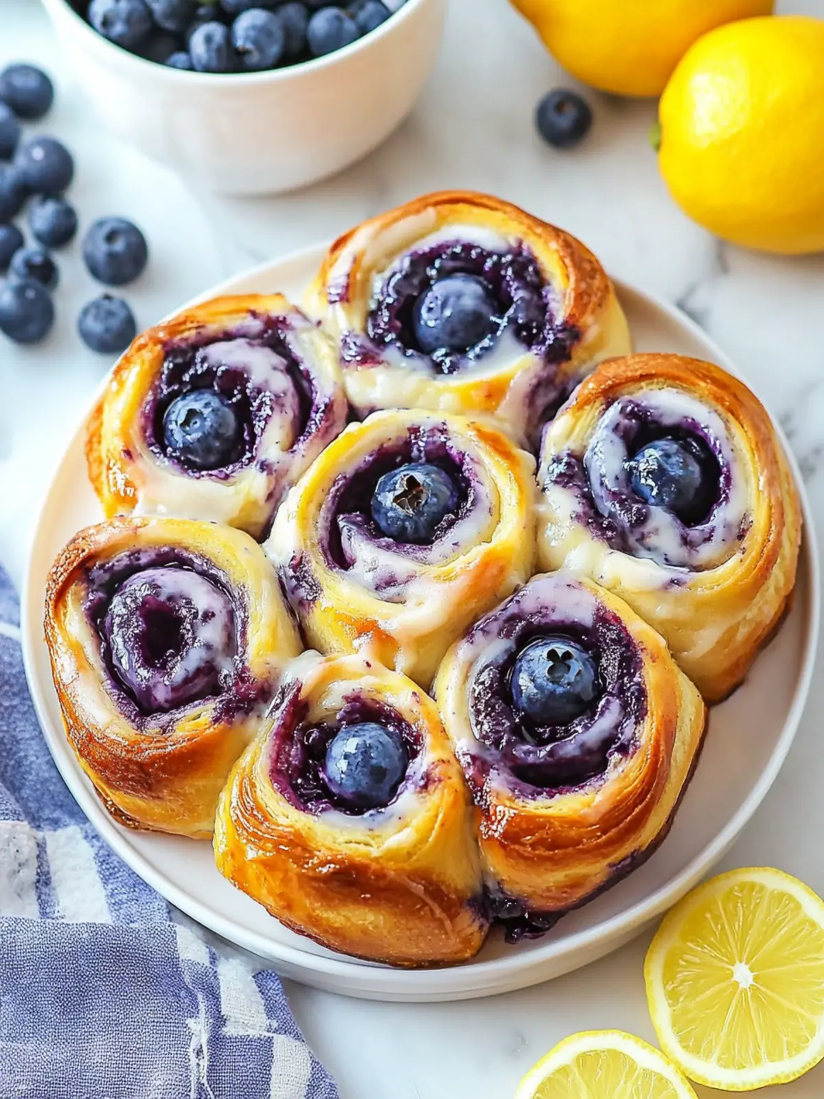 Lemon Blueberry Cream Cheese Rolls: Your New Brunch Favorite 2 Lemon Blueberry Cream Cheese Rolls (video)