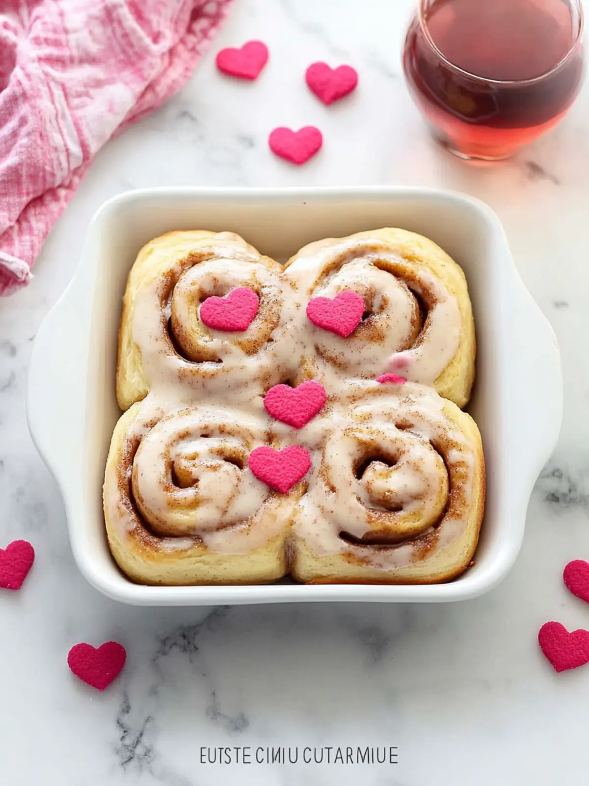 Festive Easy Valentine’s Cinnamon Rolls with Strawberry Icing 5 Easy Valentine’s Cinnamon Rolls